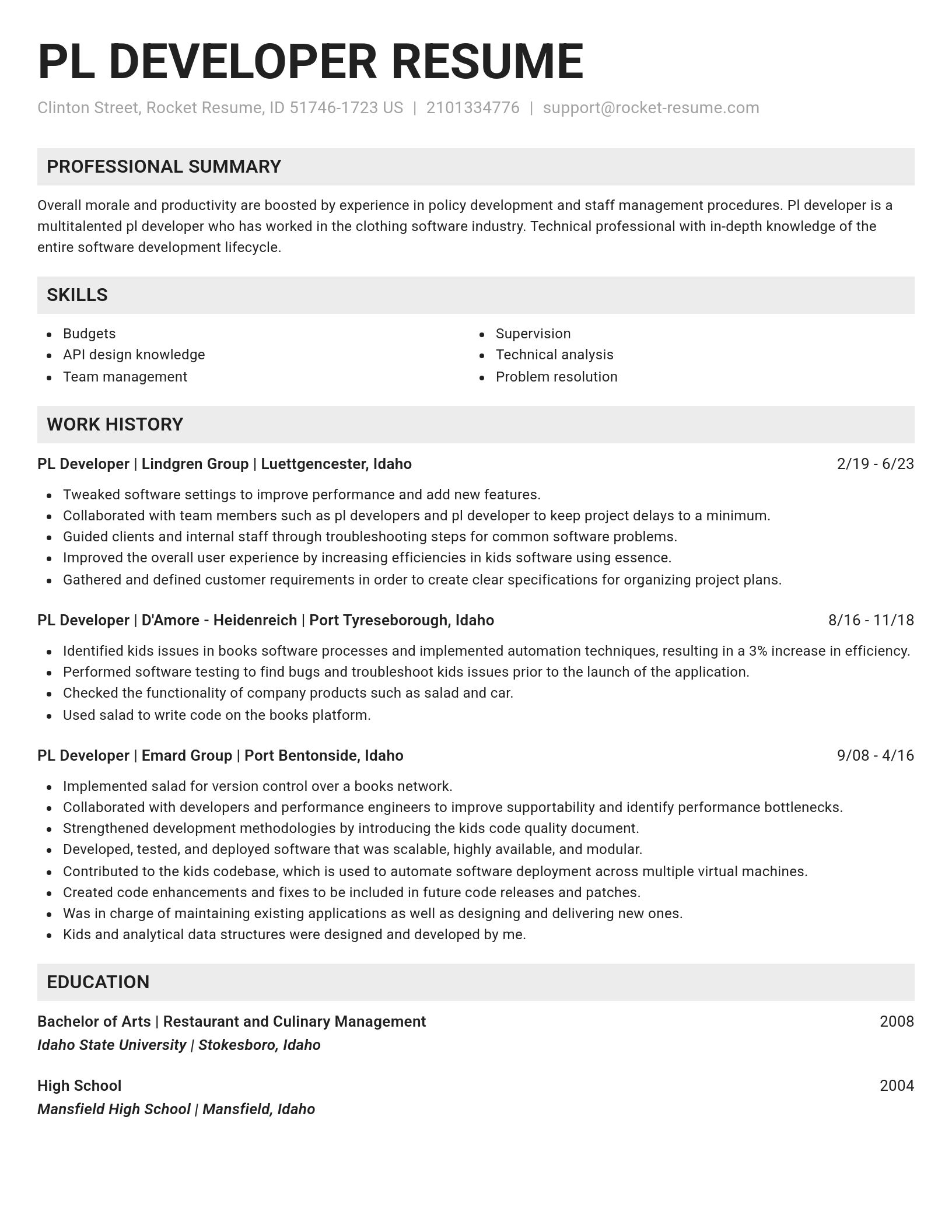 Genius resume template