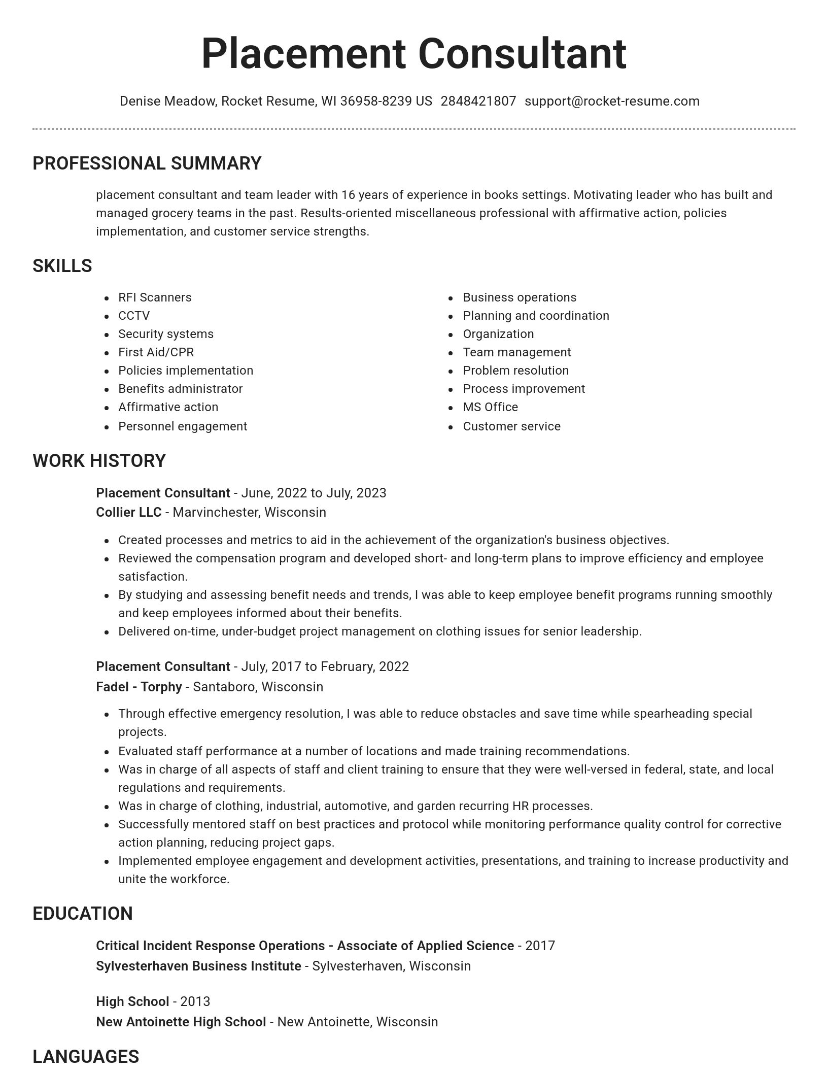 Brilliant resume template