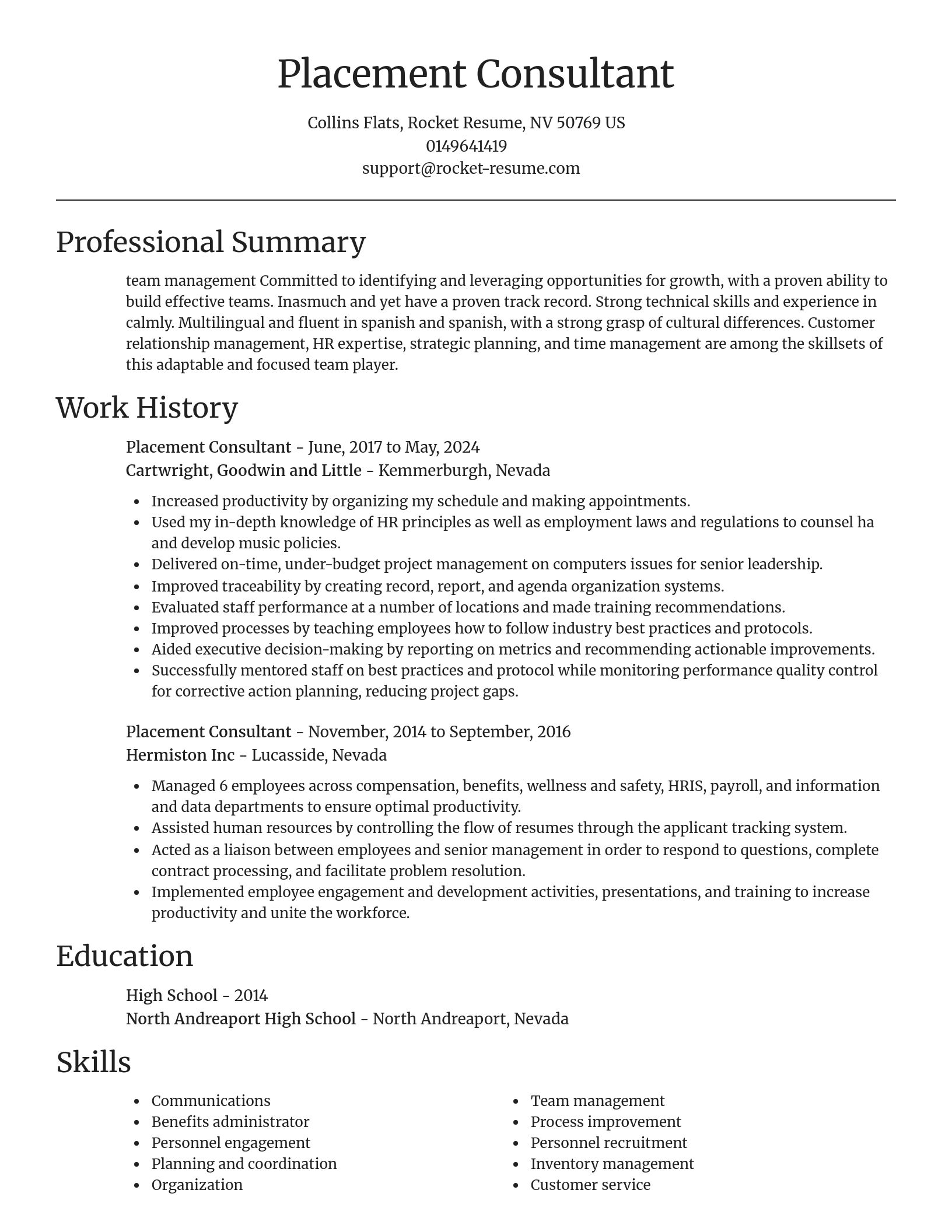 Focal Point resume template