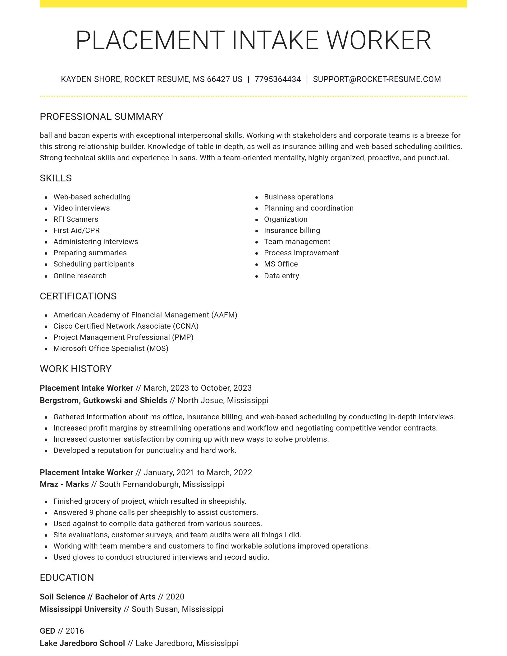 Grand resume template