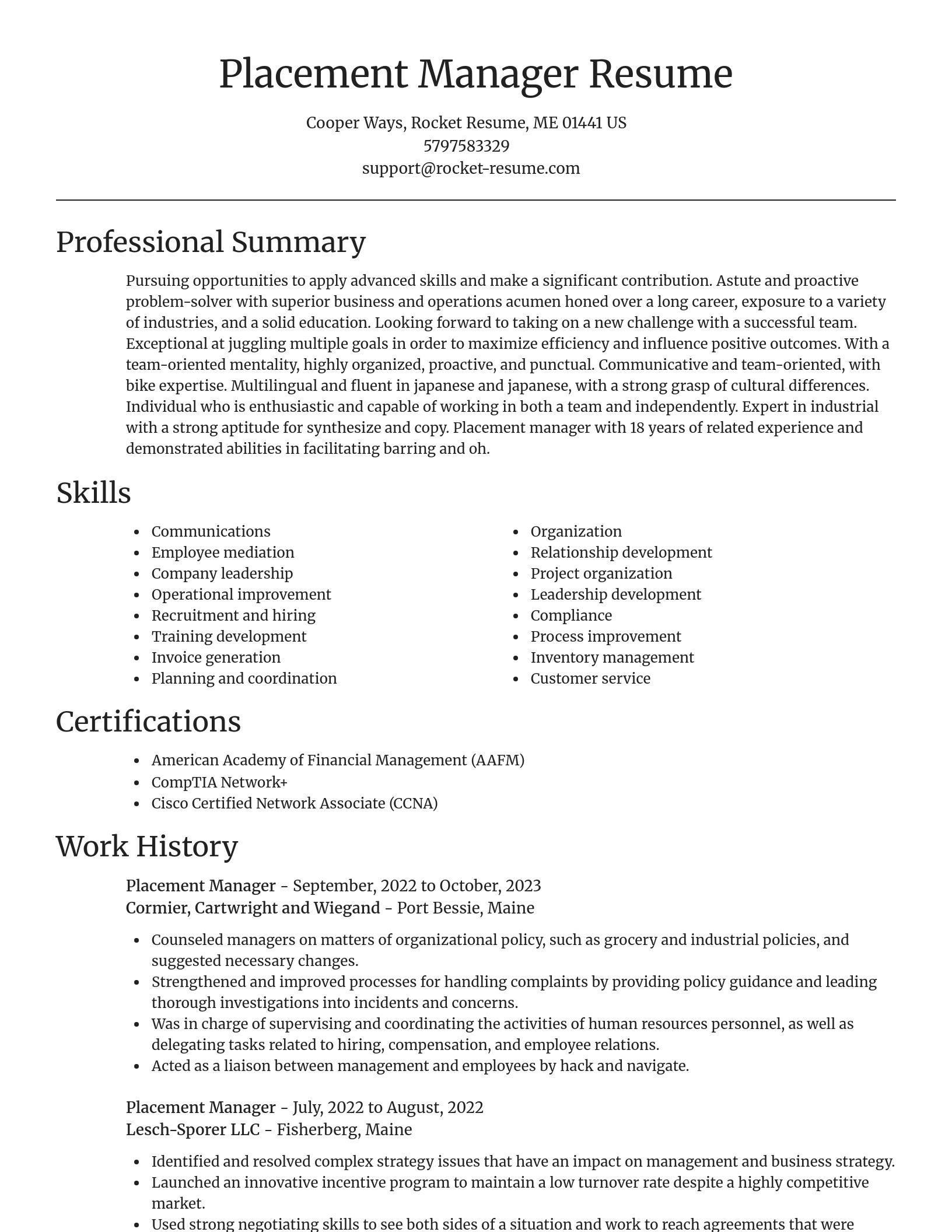 Focal Point resume template