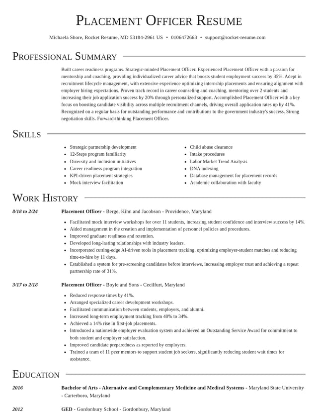 Director resume template