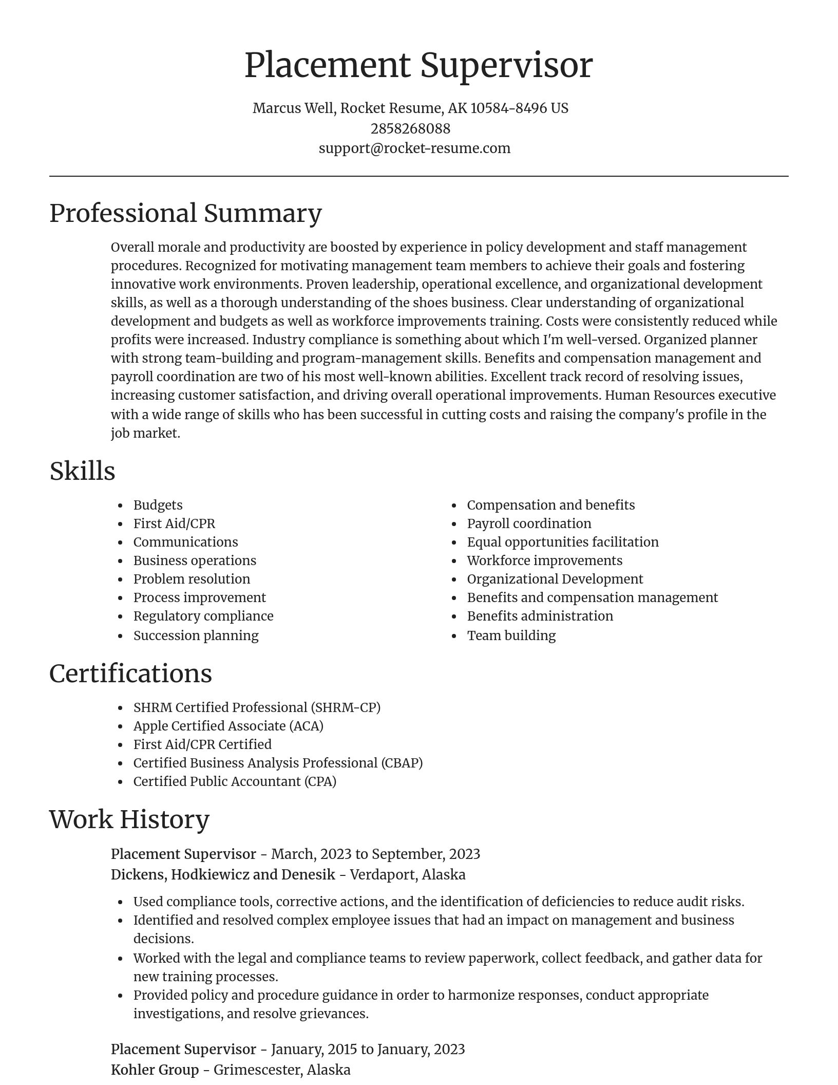 Focal Point resume template