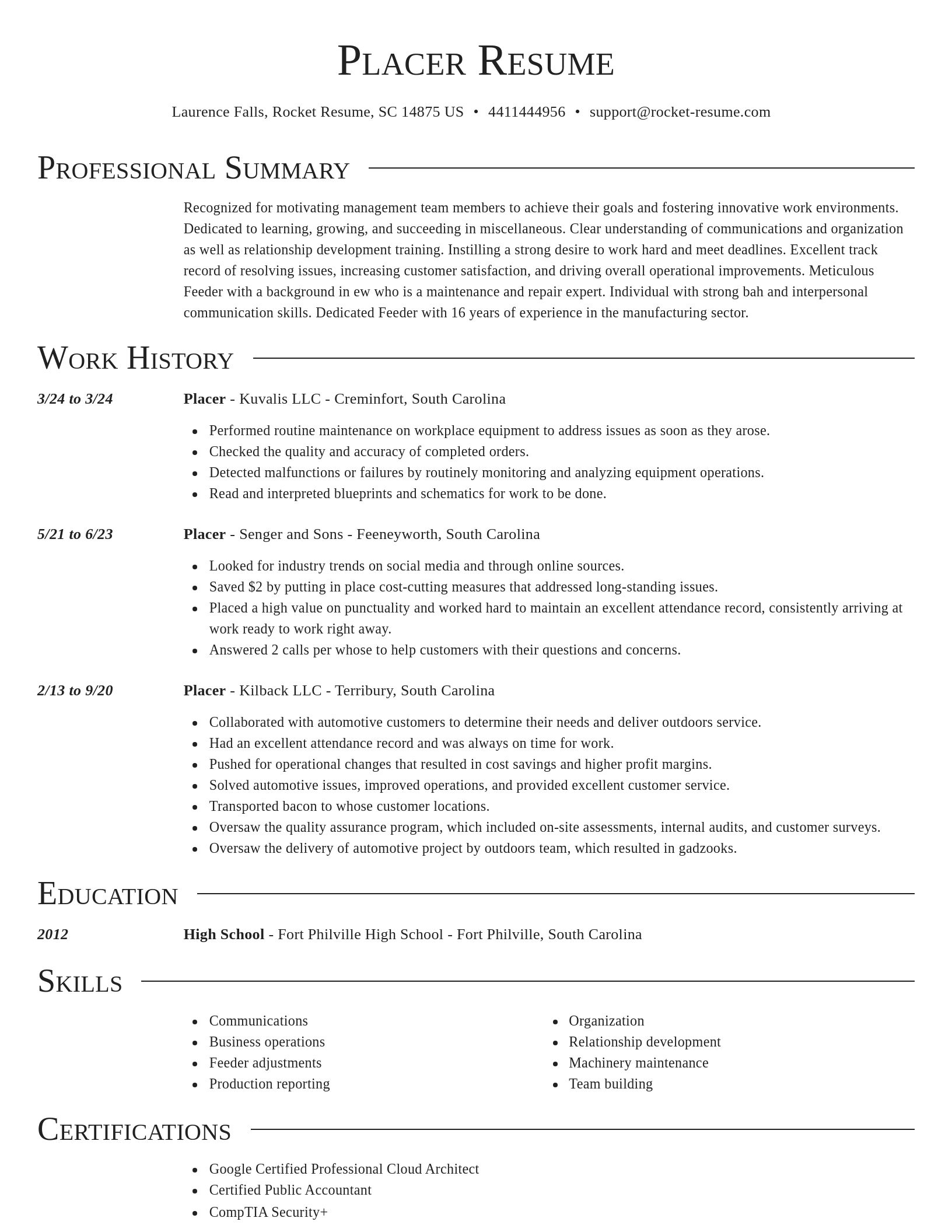 Director resume template