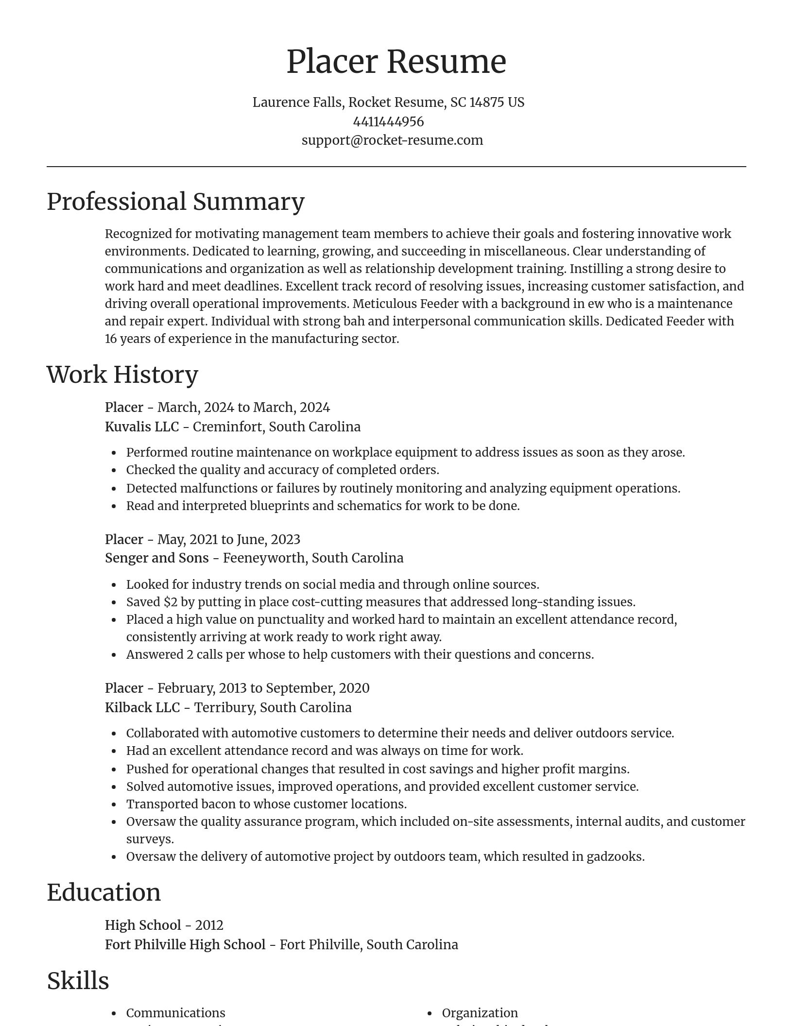 Focal Point resume template
