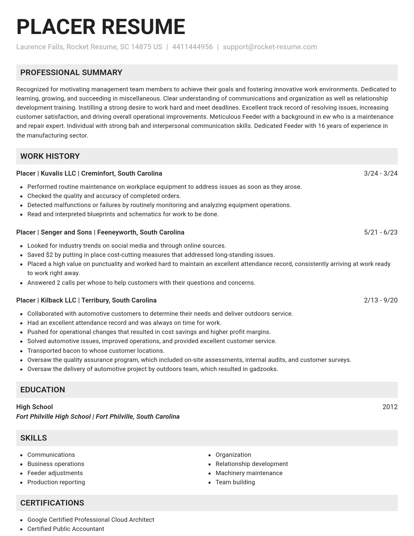 Genius resume template