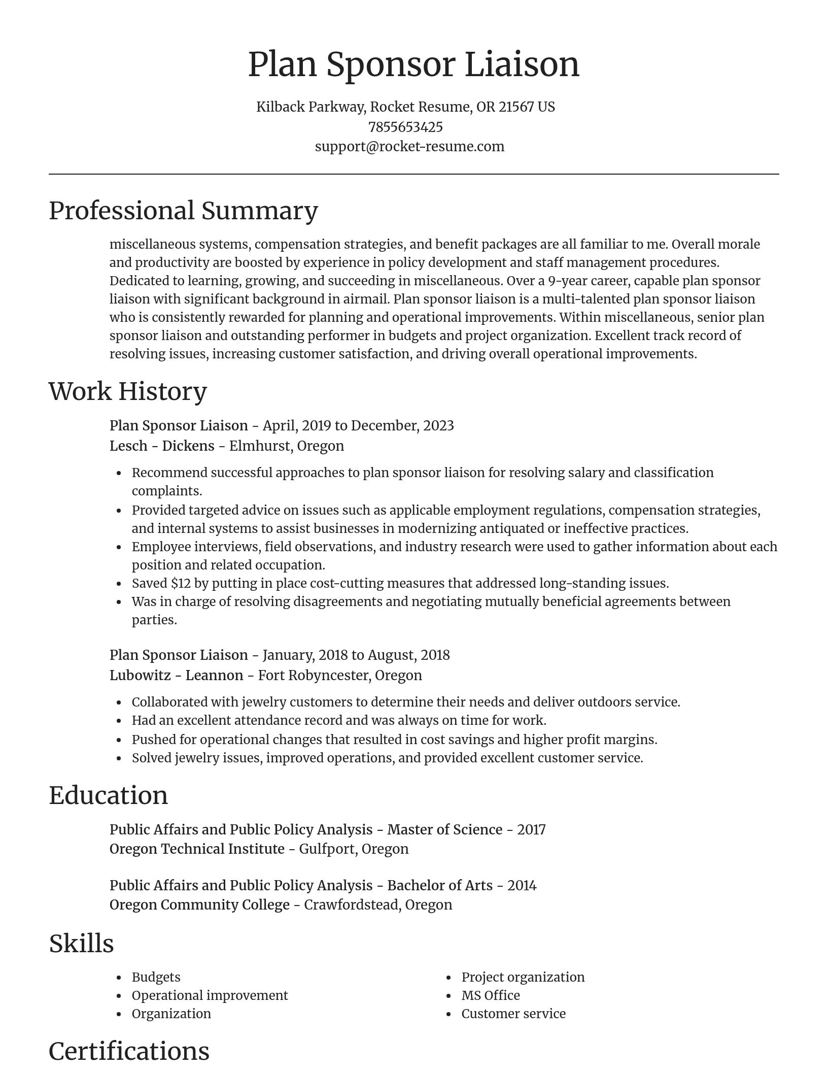 Focal Point resume template