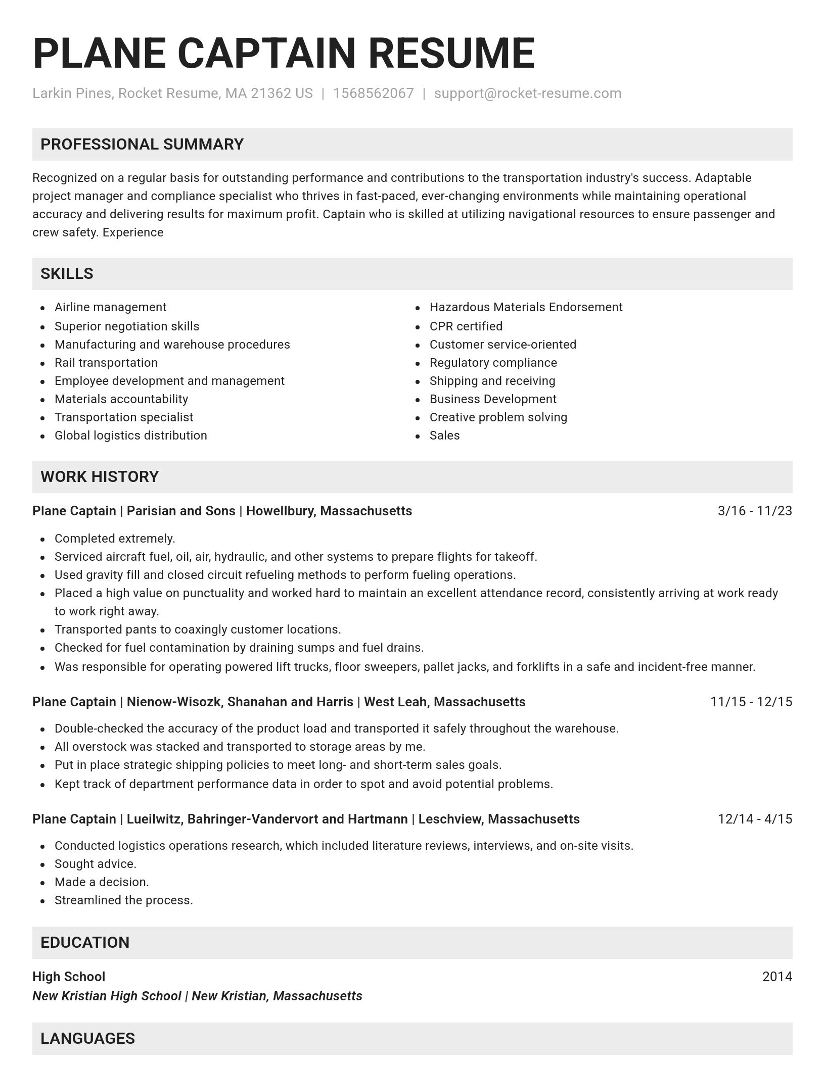 Genius resume template