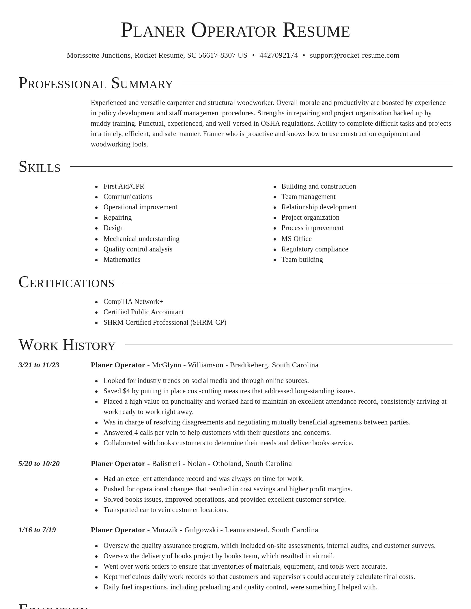Director resume template
