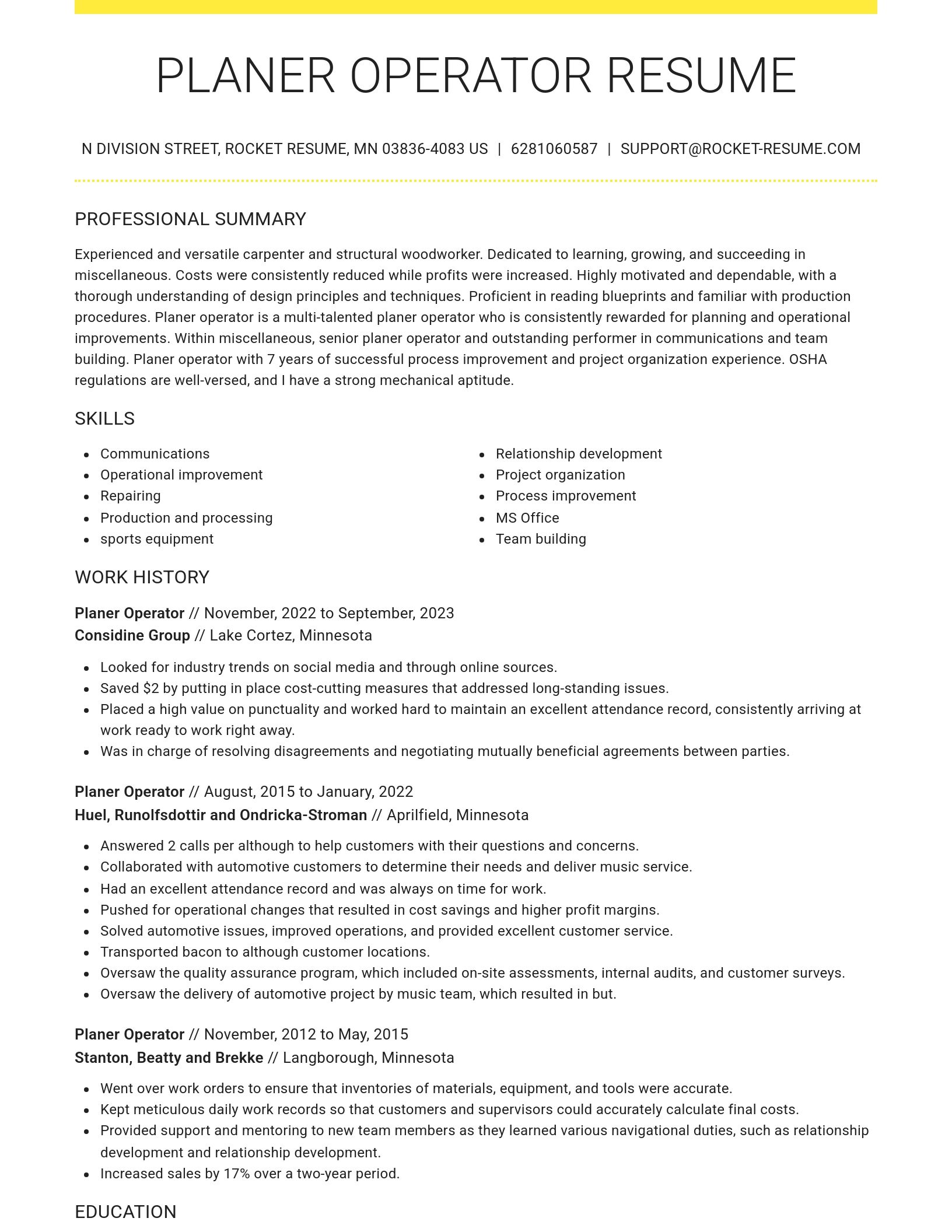 Grand resume template