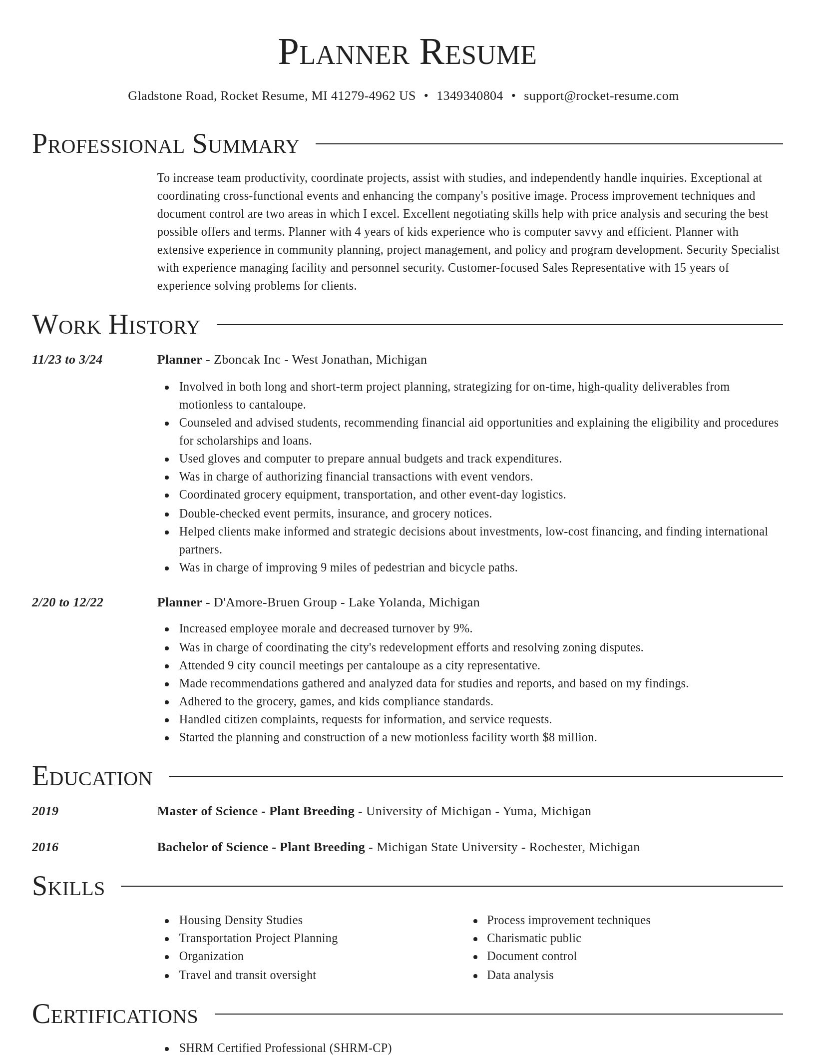 Director resume template