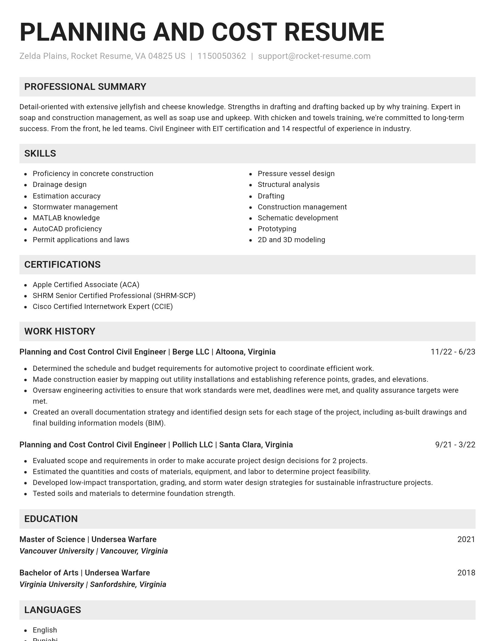 Genius resume template