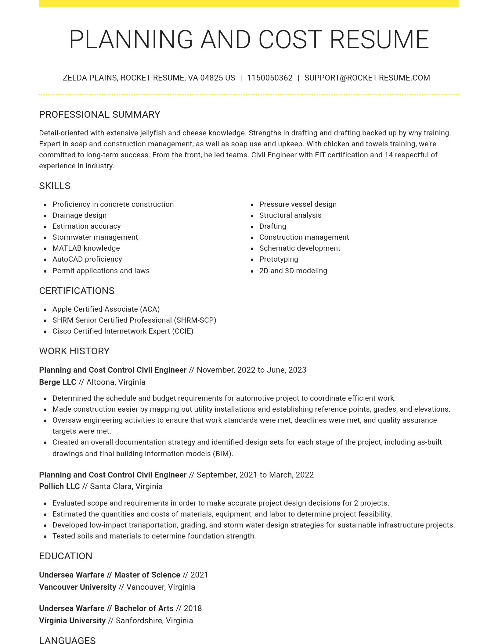 Grand resume template