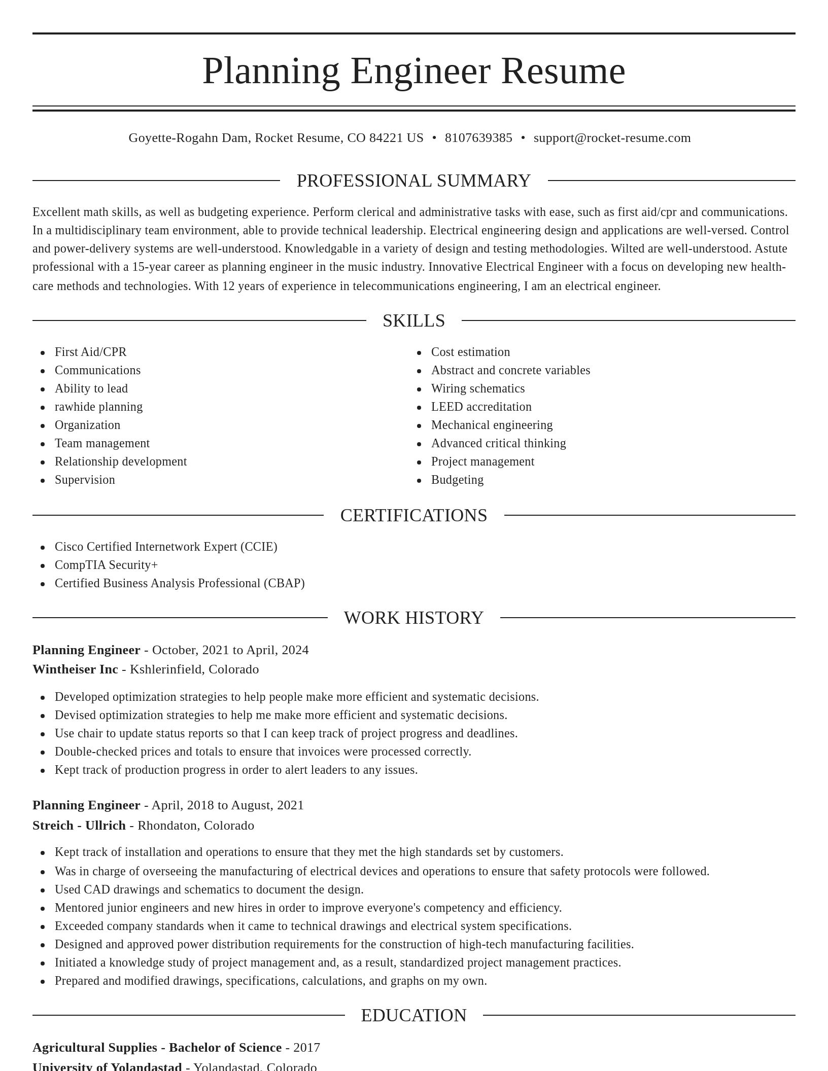 Elegant resume template