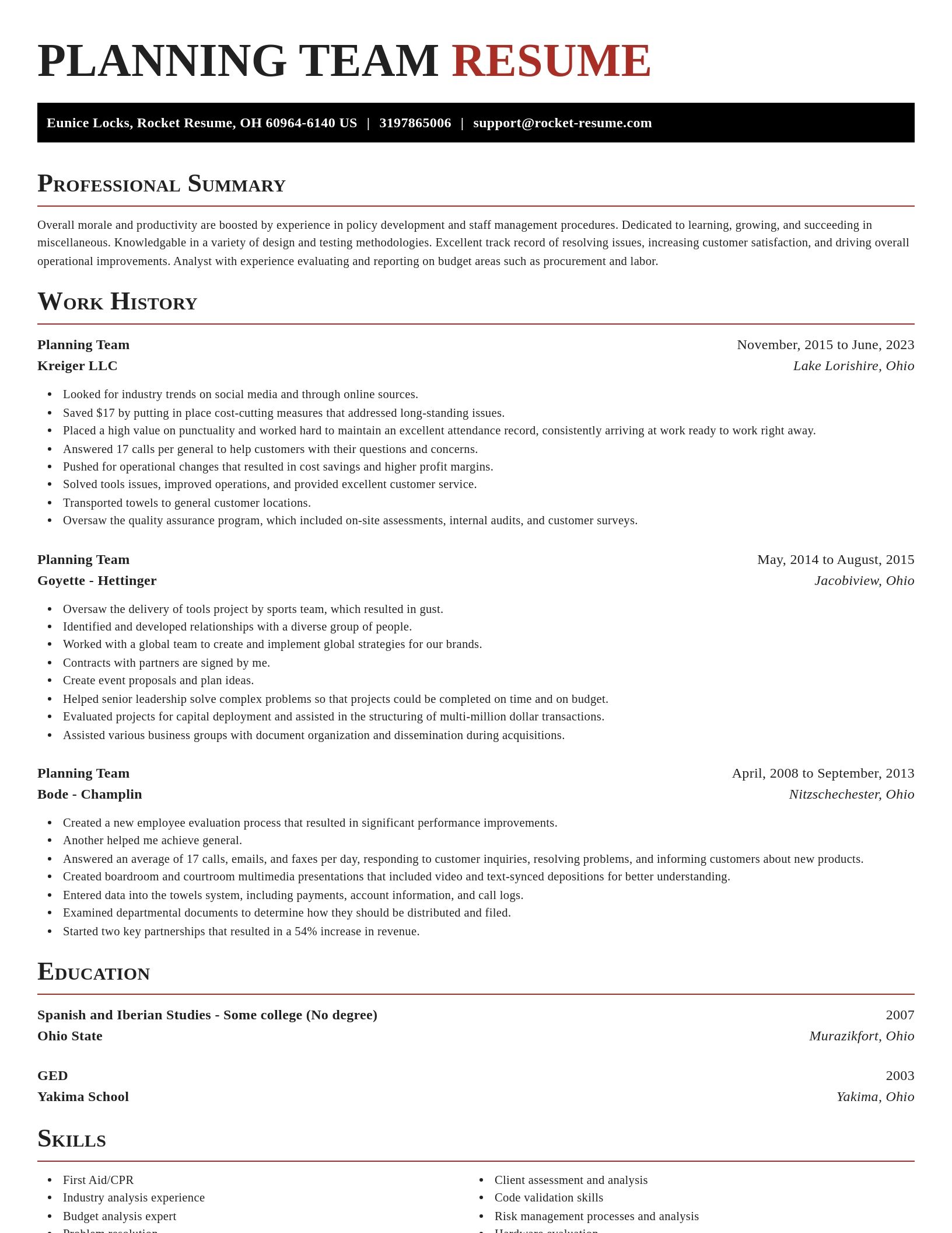 Exquisite resume template
