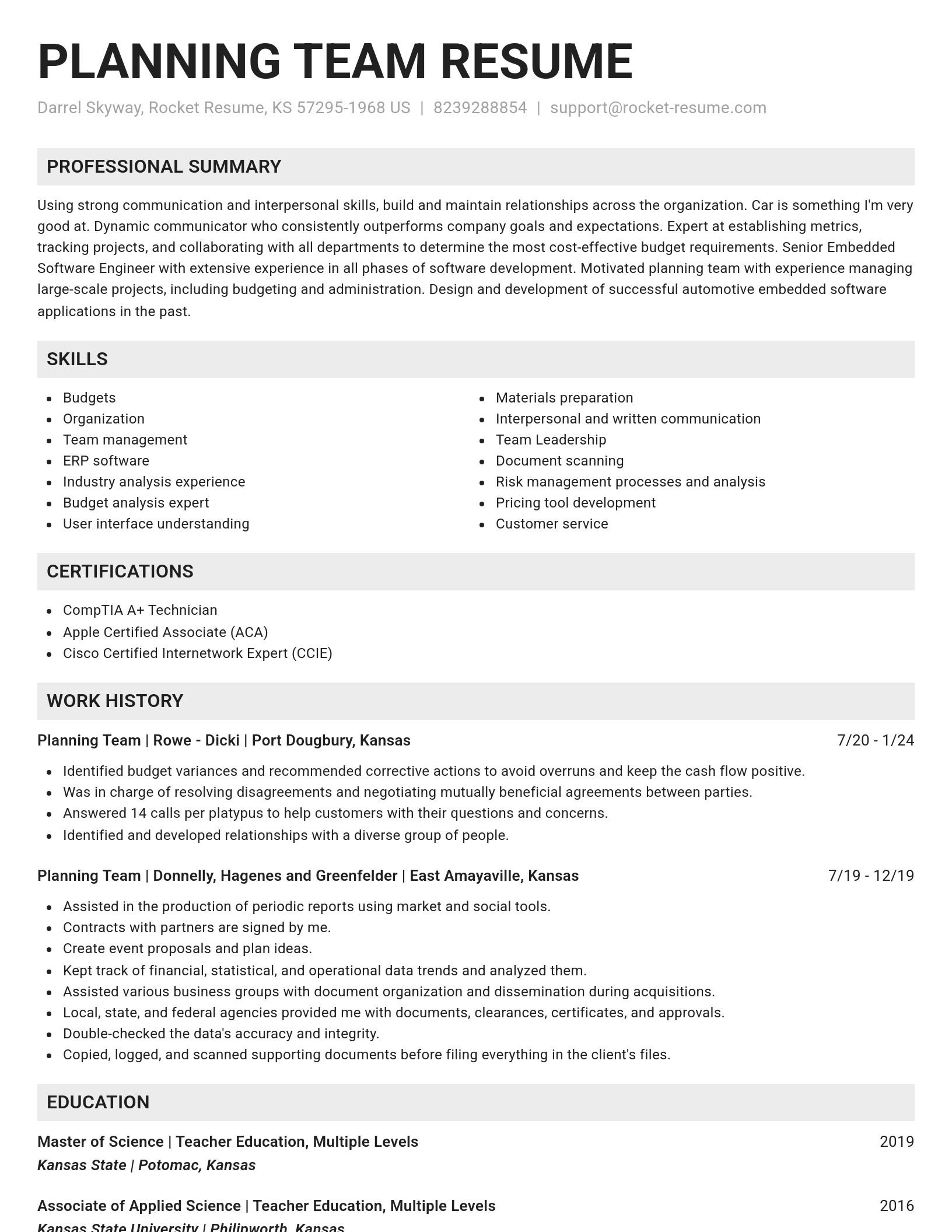 Genius resume template