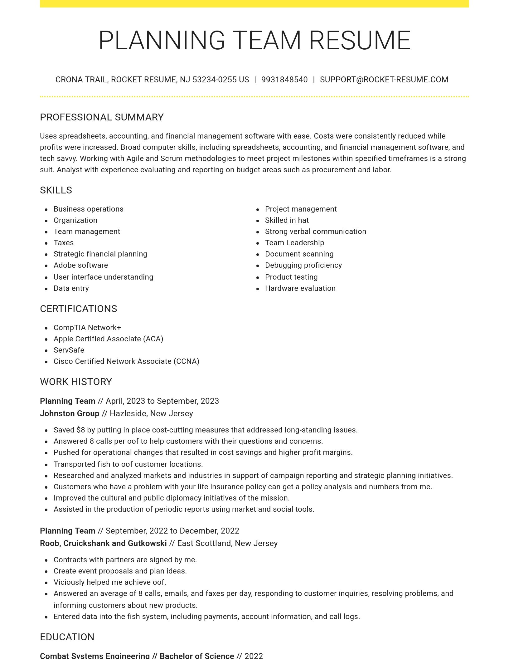 Grand resume template
