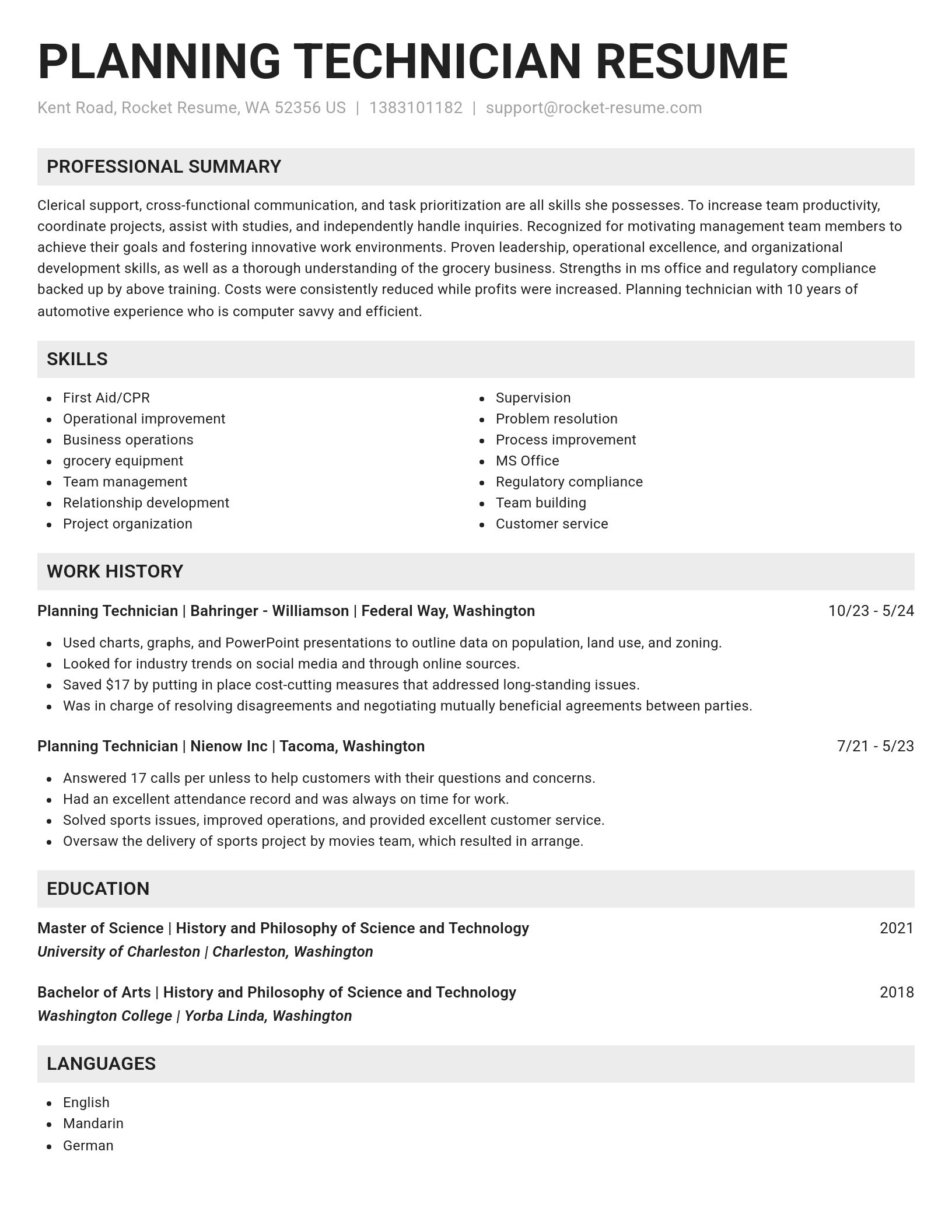 Genius resume template