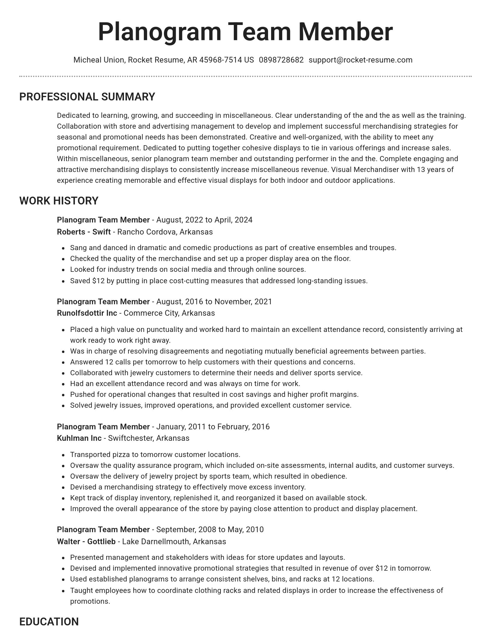 Brilliant resume template