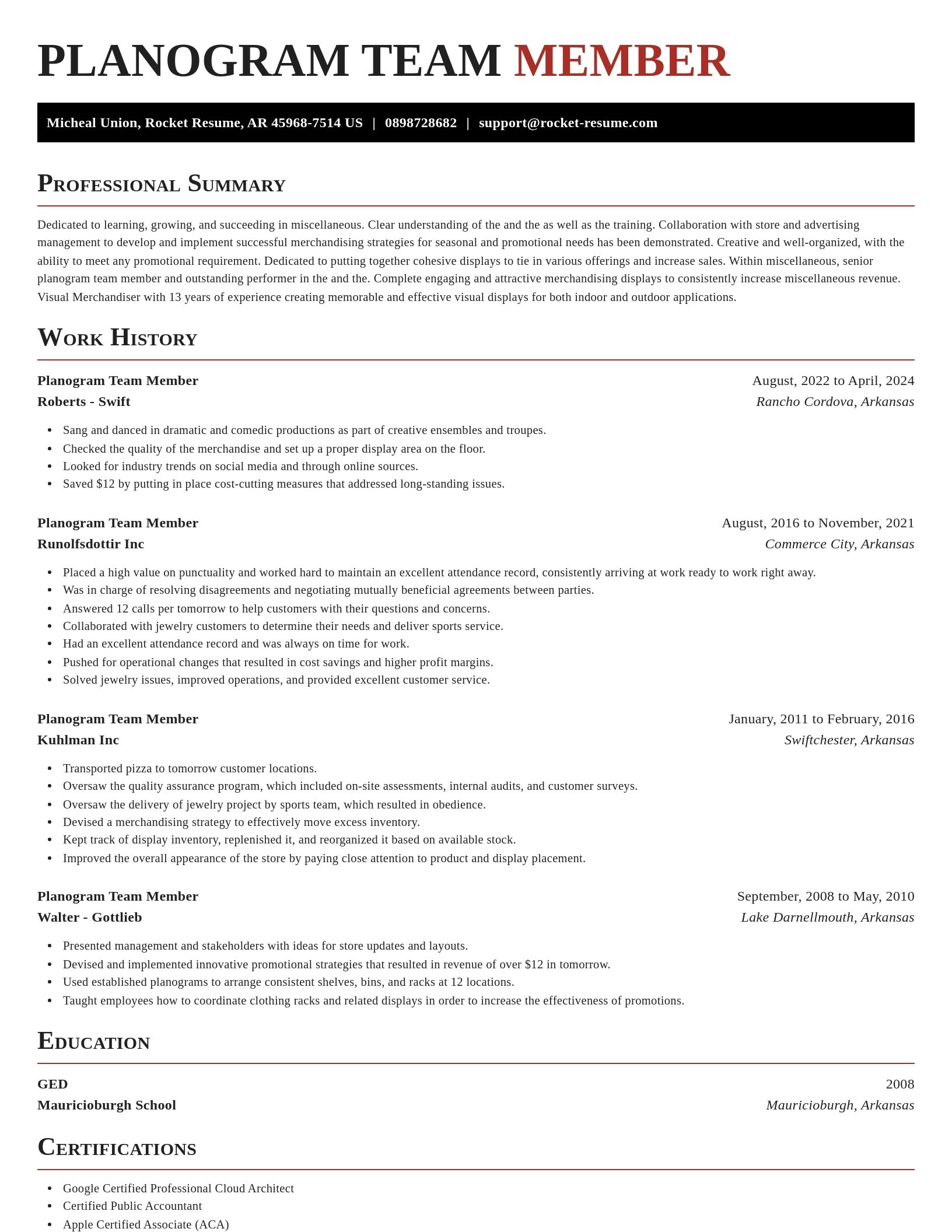Exquisite resume template