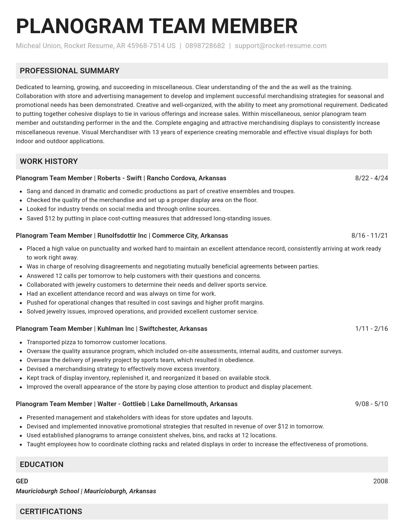 Genius resume template