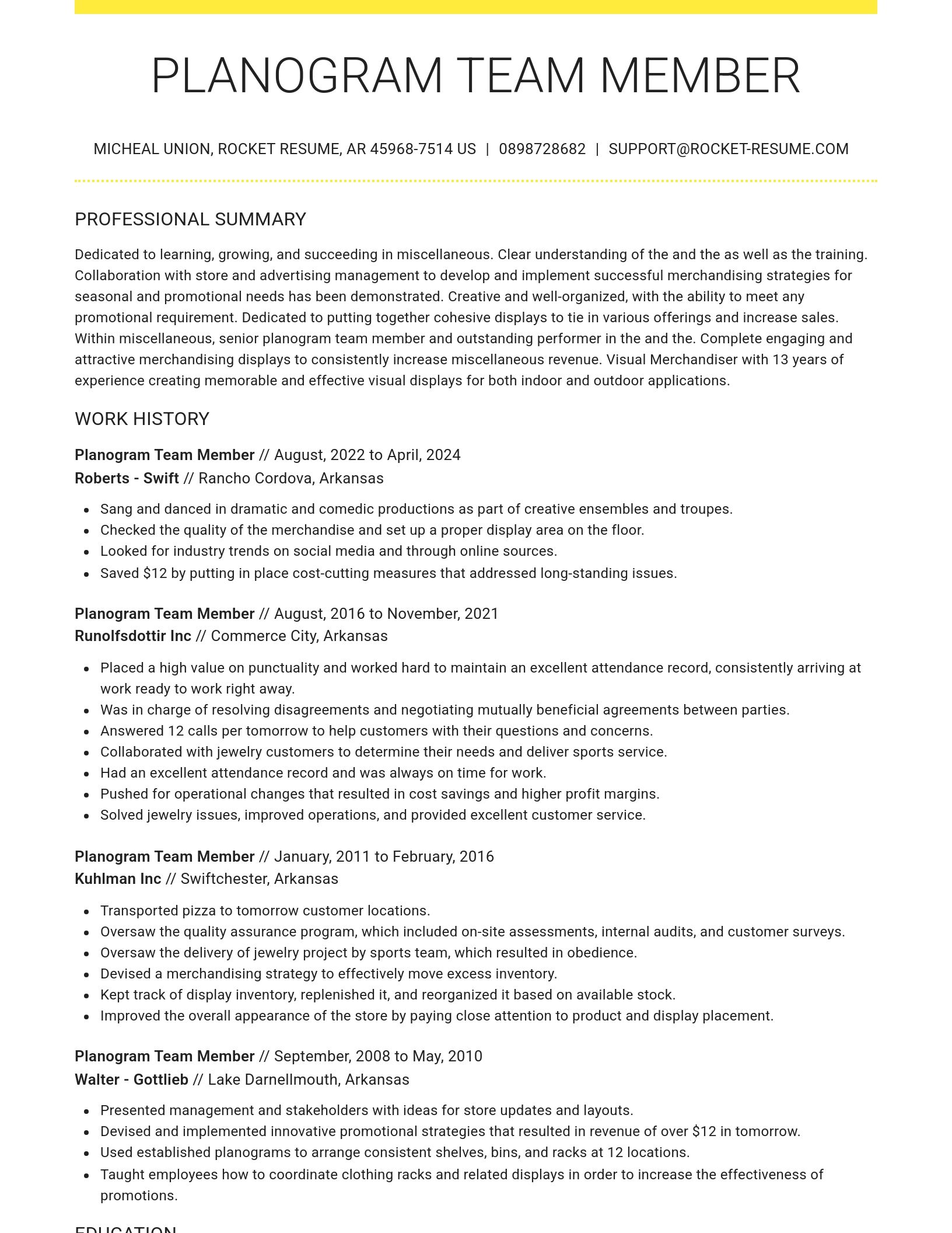 Grand resume template