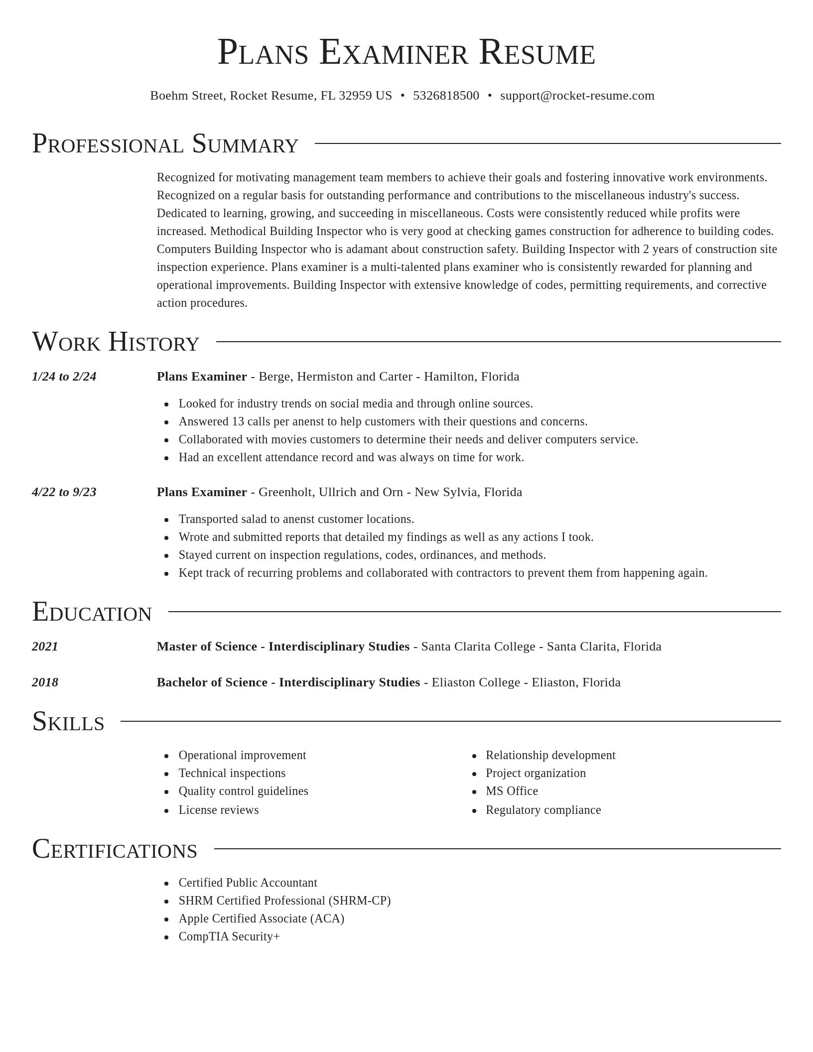 Director resume template