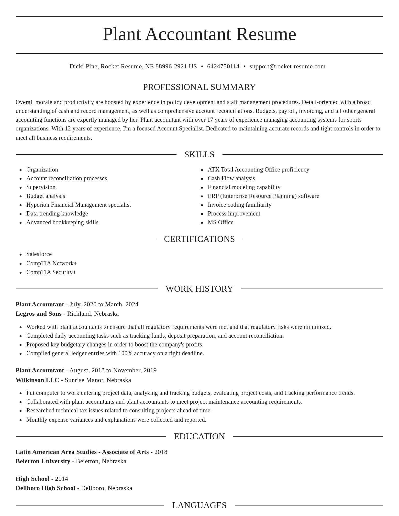 Elegant resume template