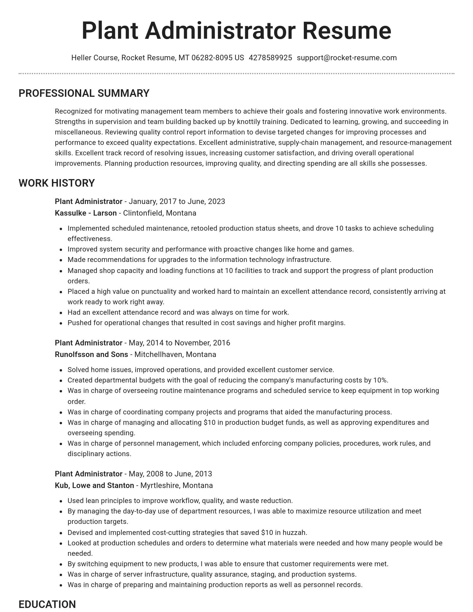 Brilliant resume template