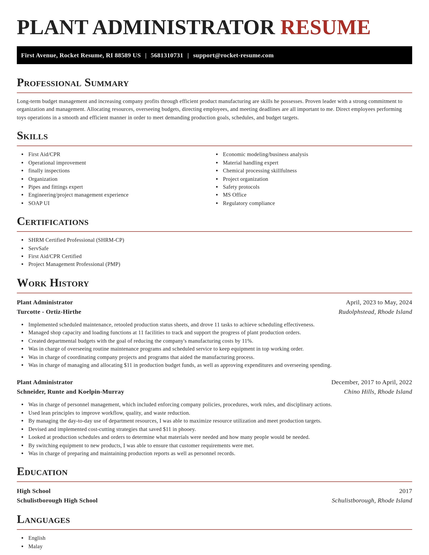 Exquisite resume template