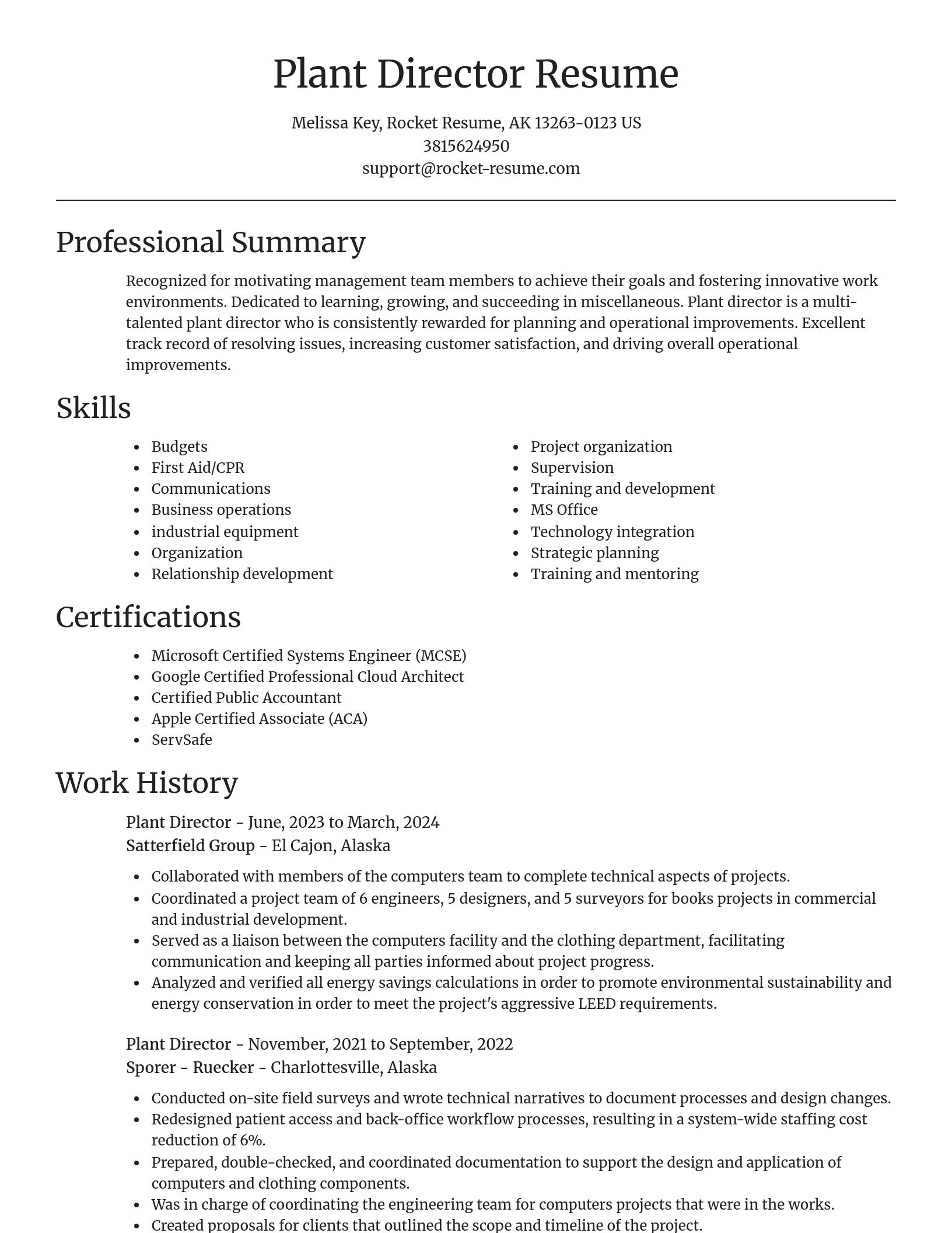 Focal Point resume template