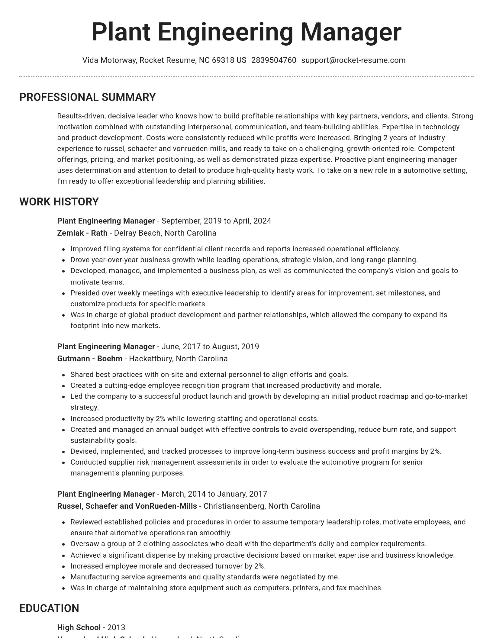 Brilliant resume template