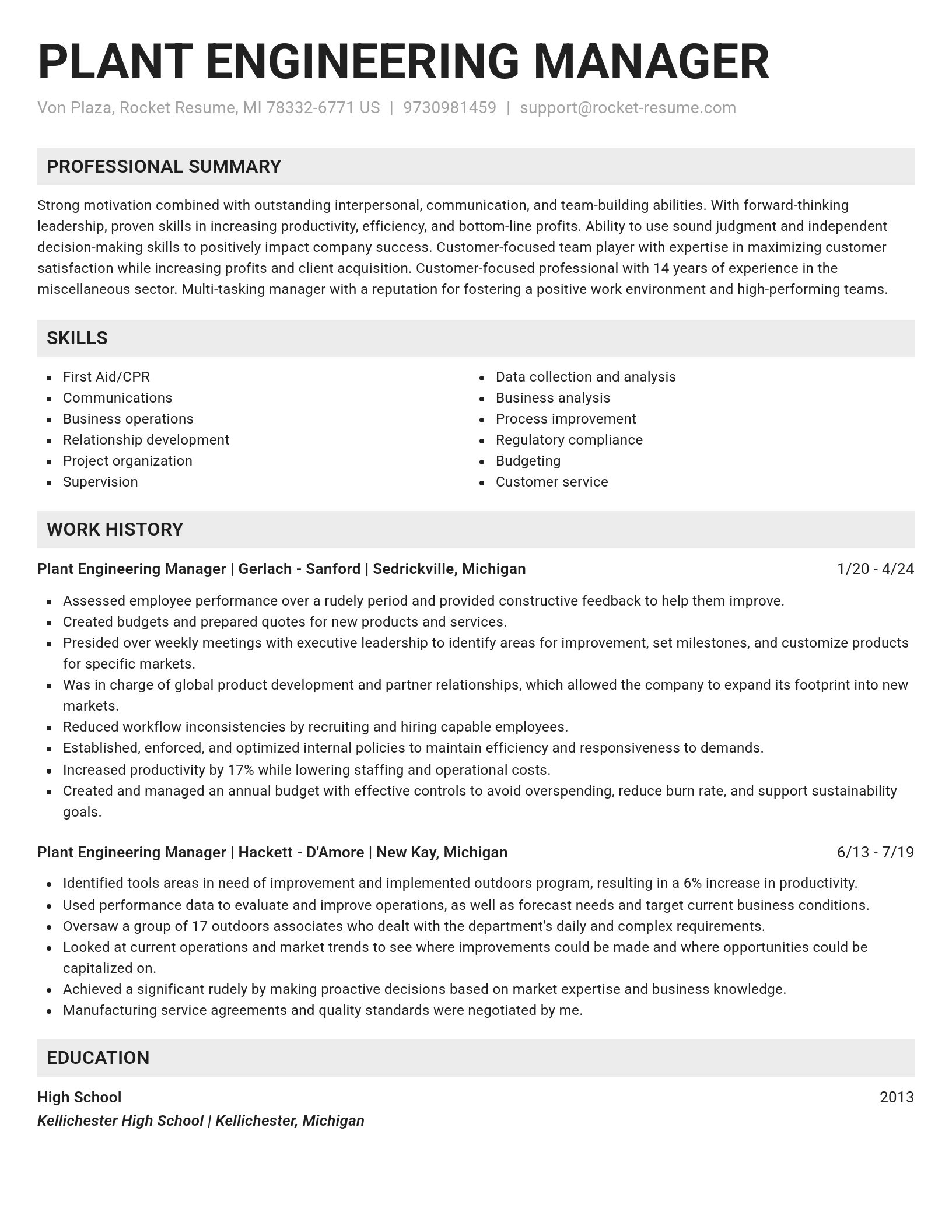 Genius resume template