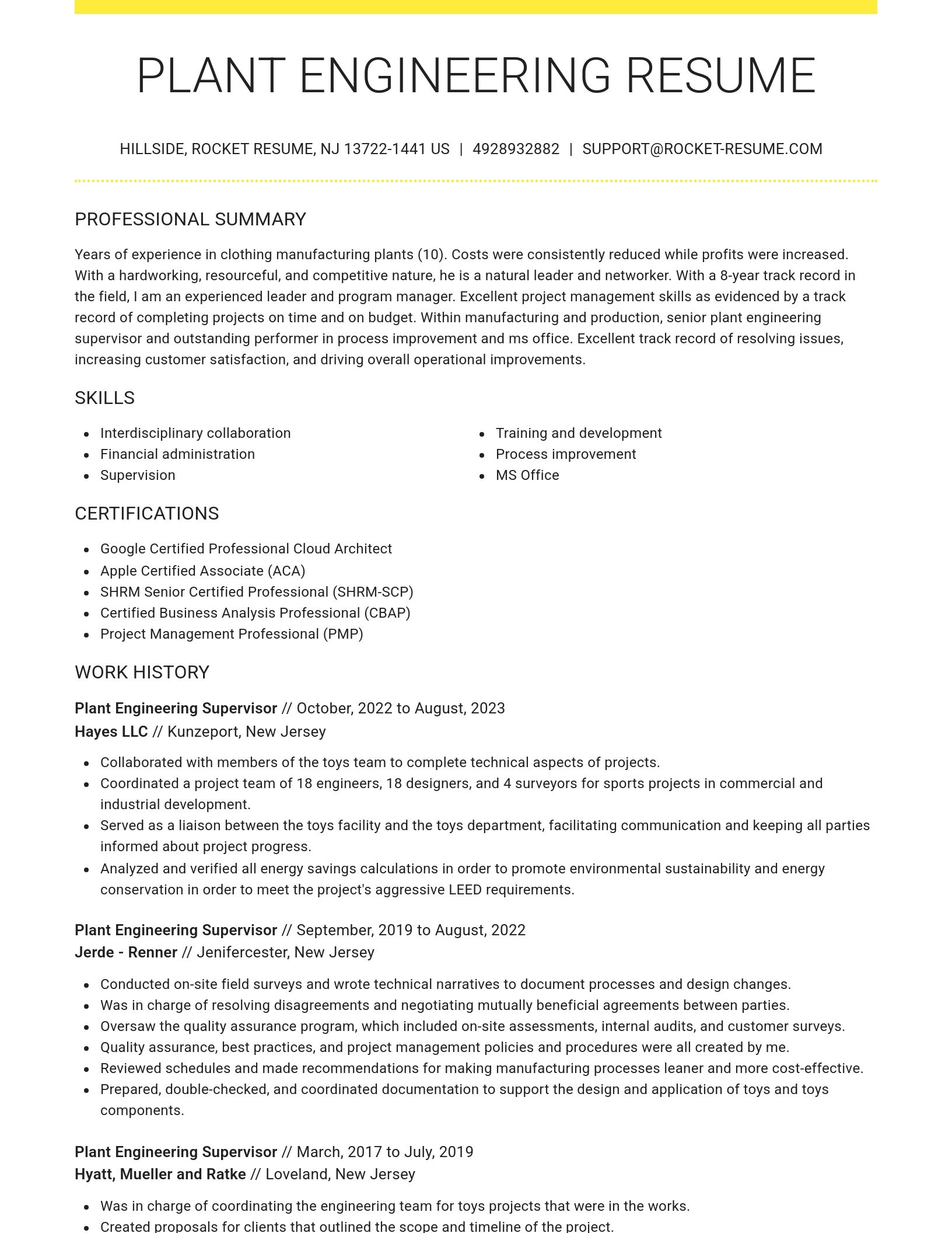 Grand resume template