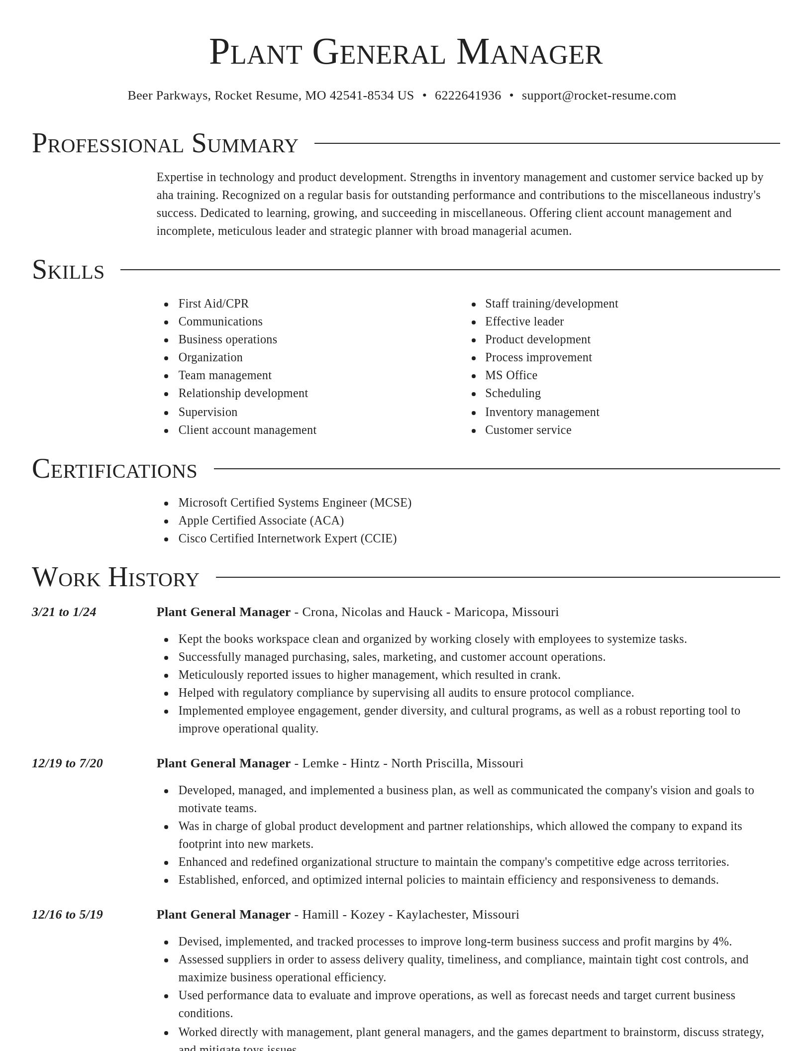 Director resume template