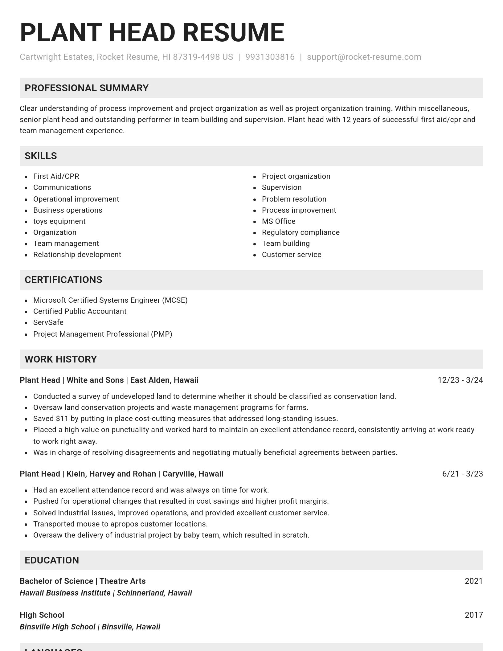 Genius resume template