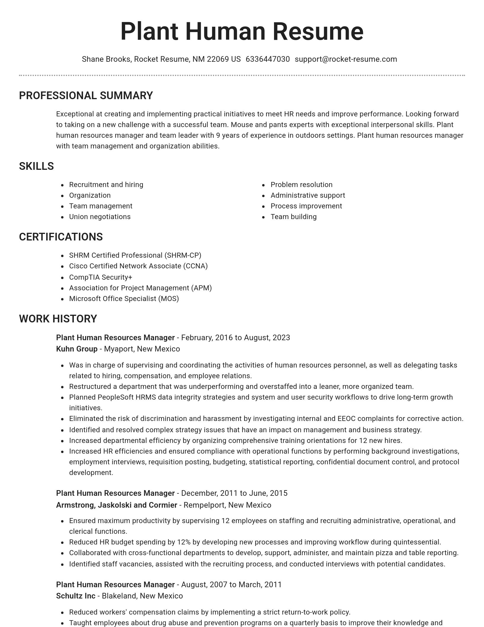 Brilliant resume template