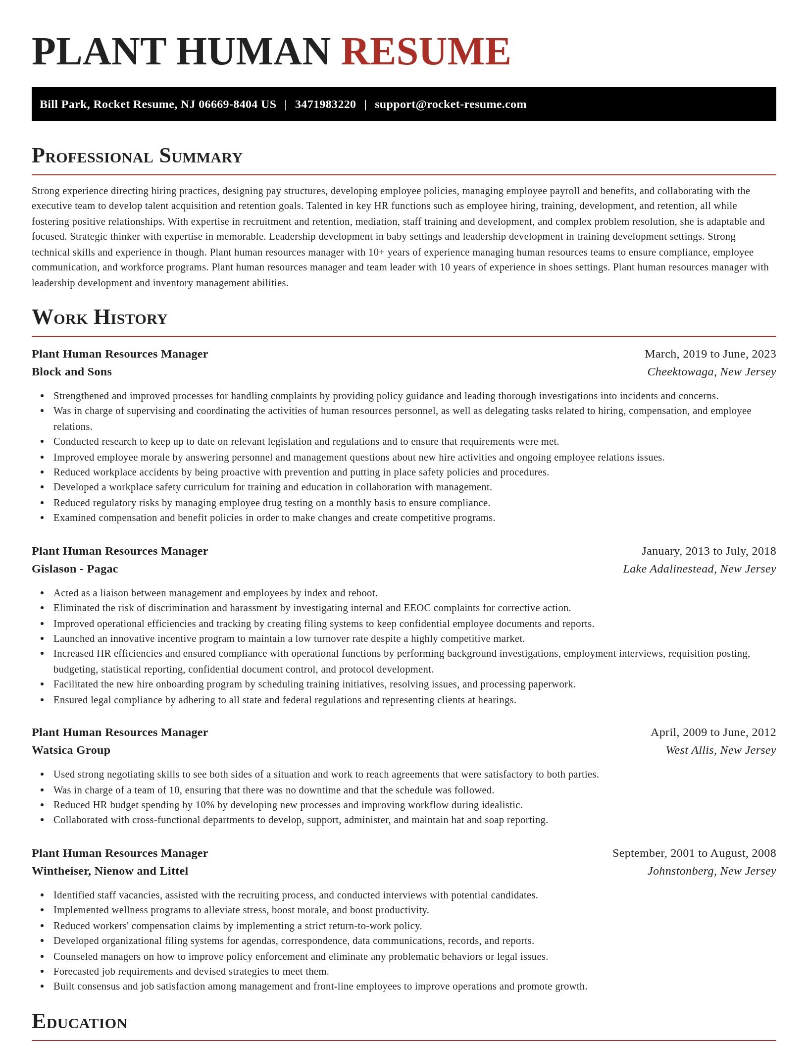 Exquisite resume template