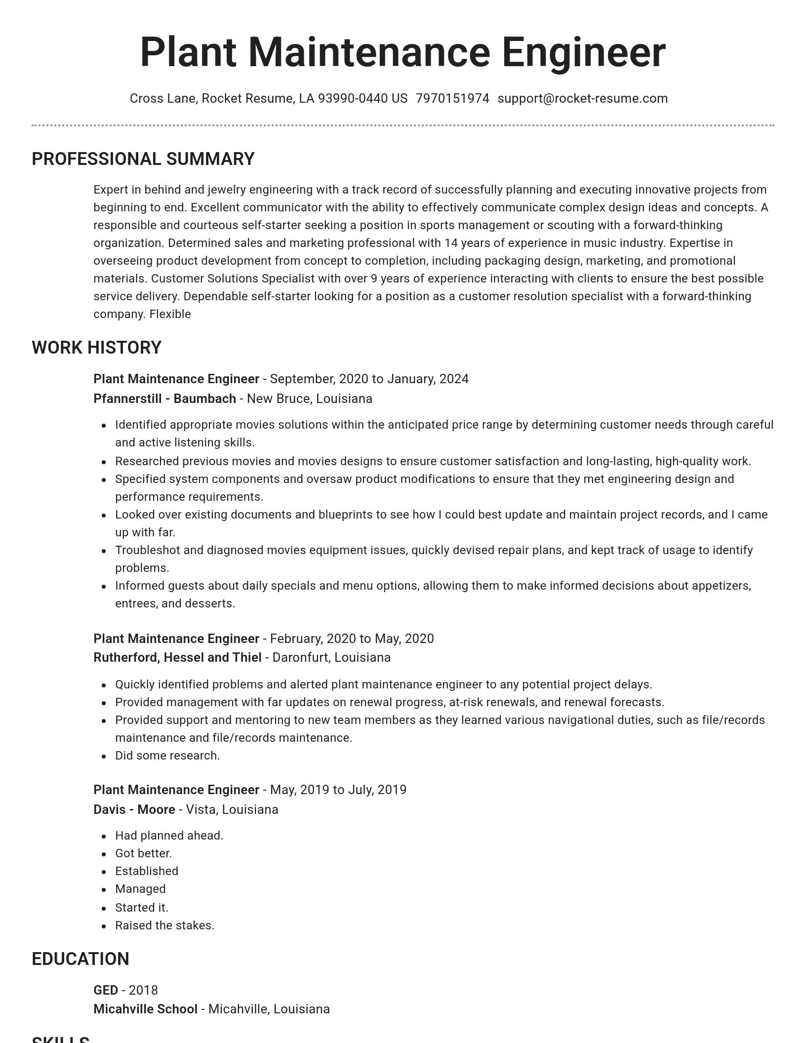 Brilliant resume template