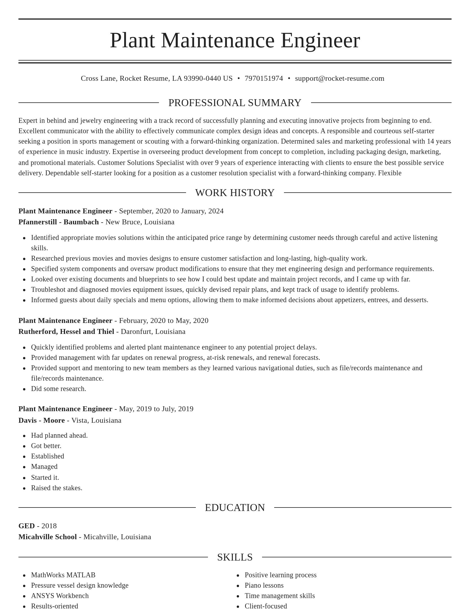 Elegant resume template