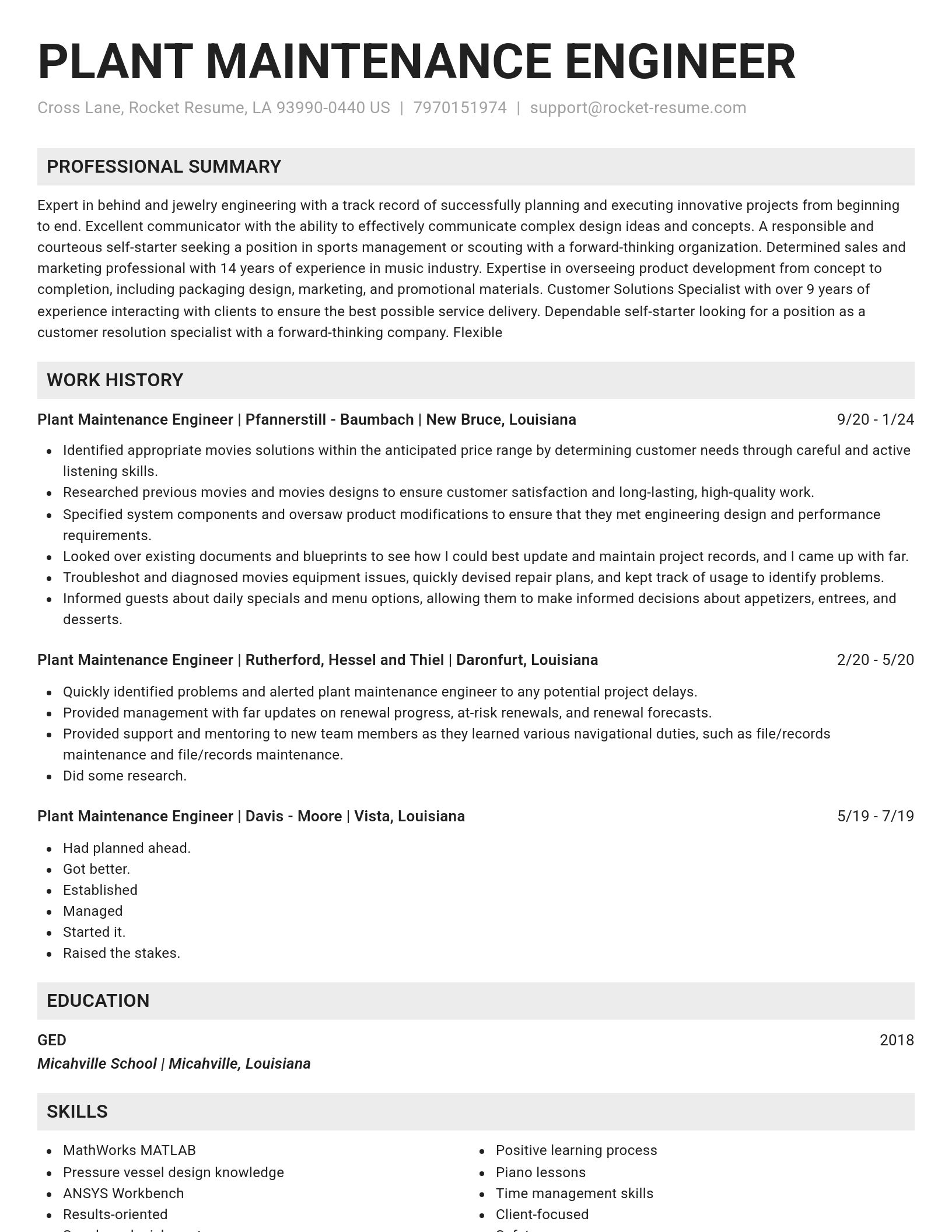 Genius resume template