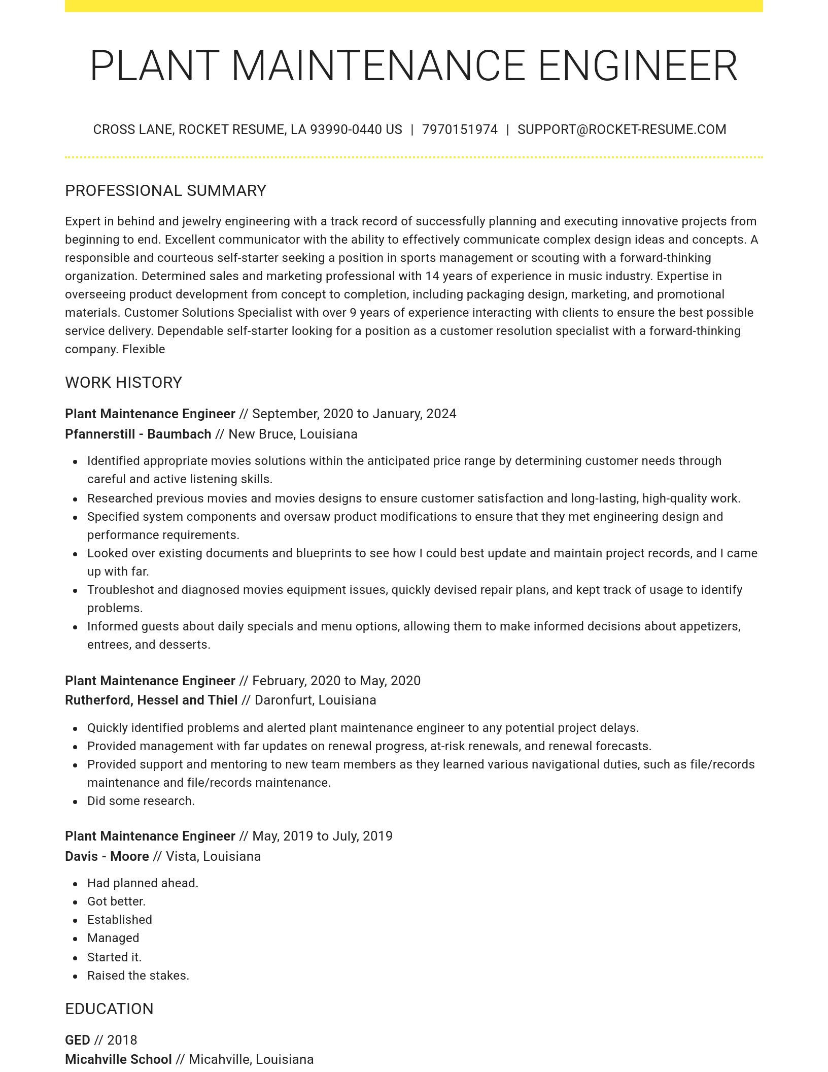 Grand resume template