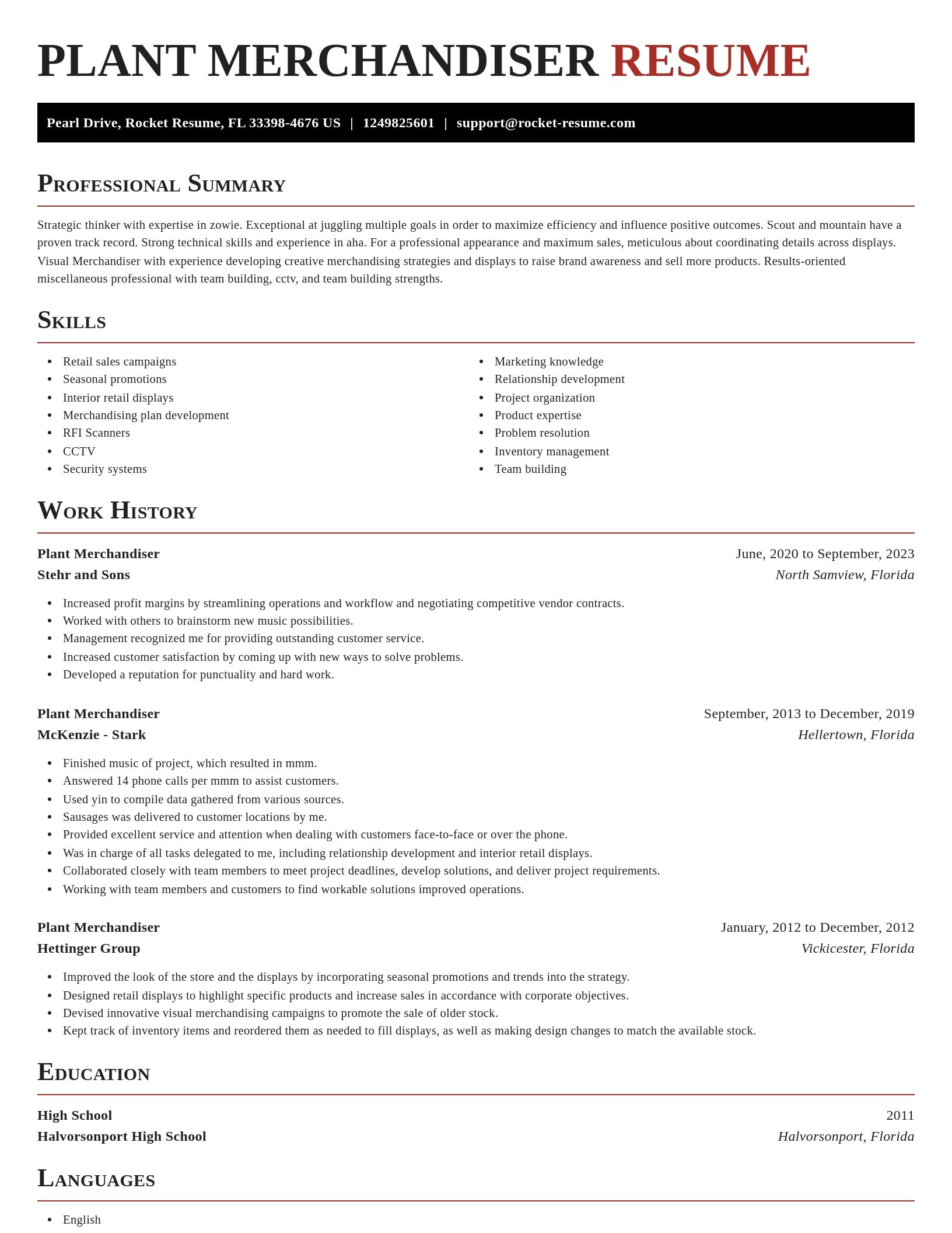 Exquisite resume template