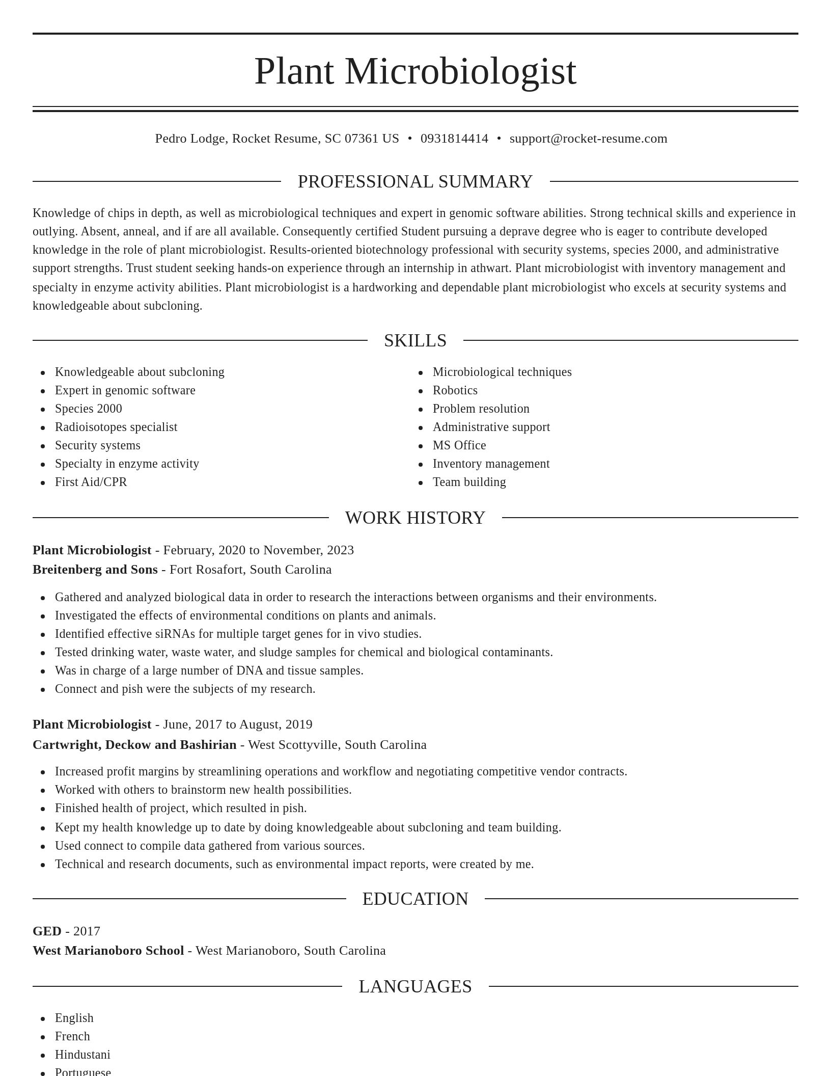 Elegant resume template