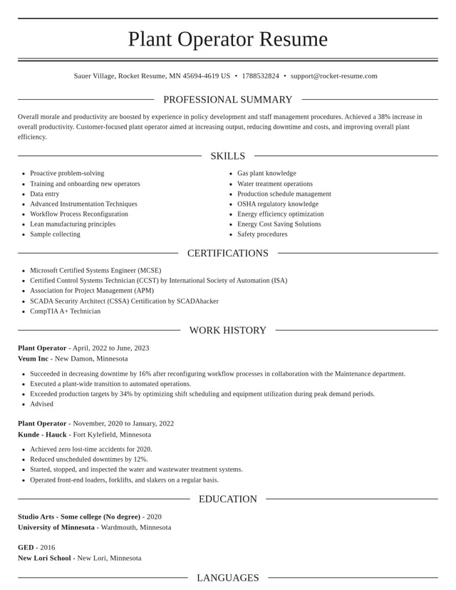 Elegant resume template