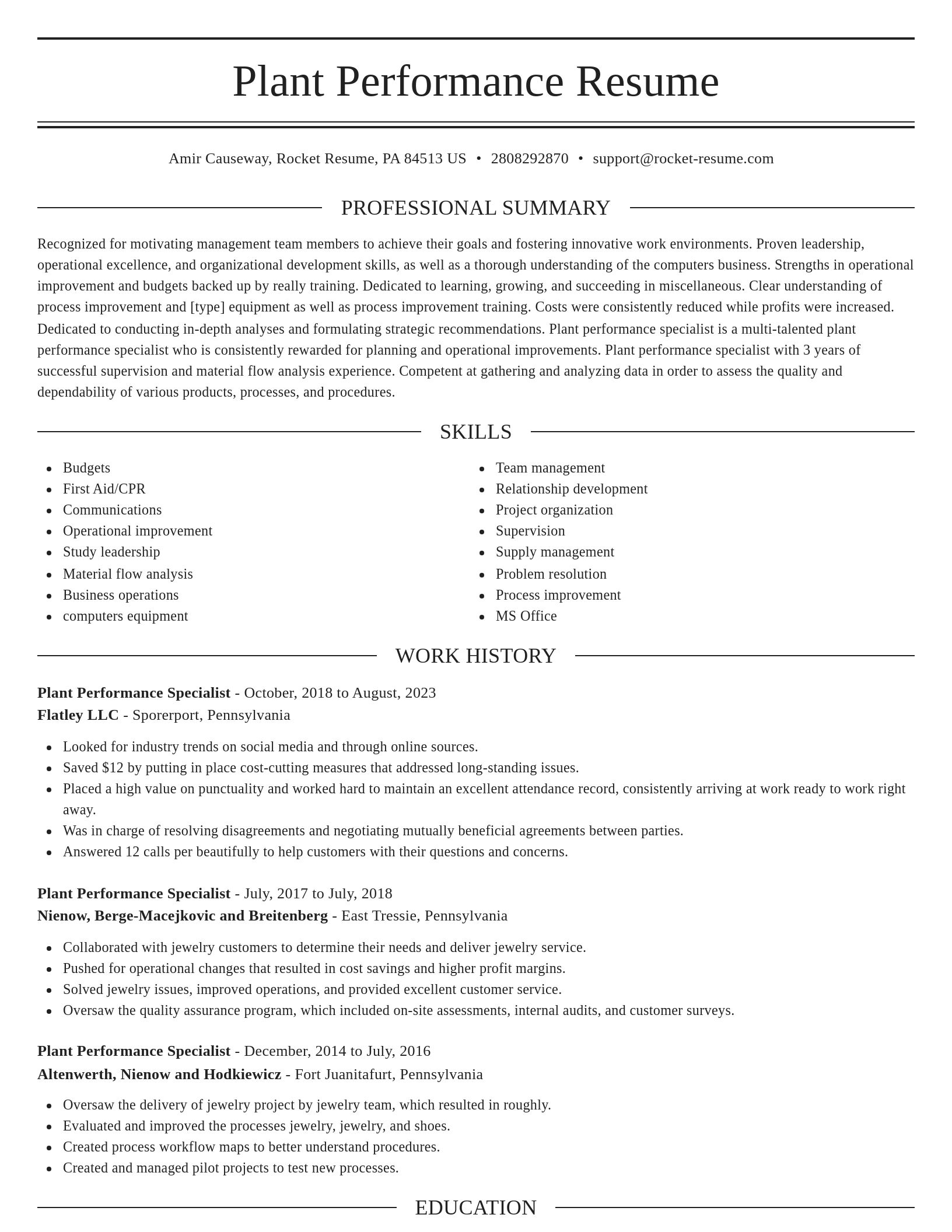 Elegant resume template