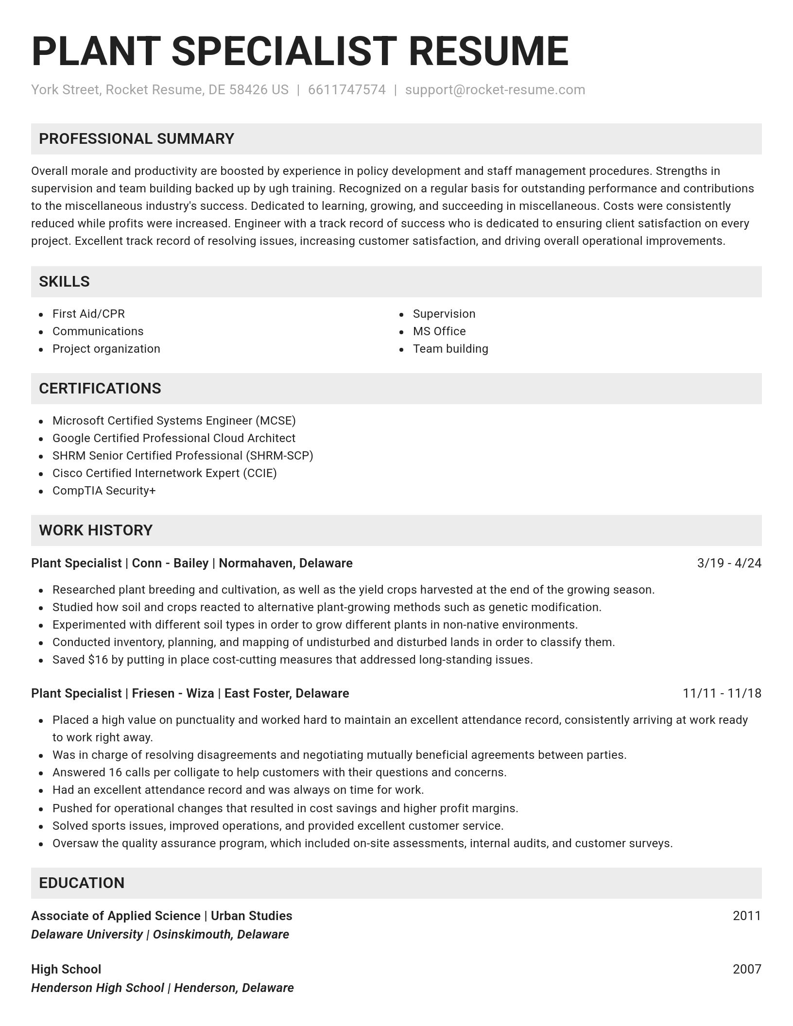 Genius resume template