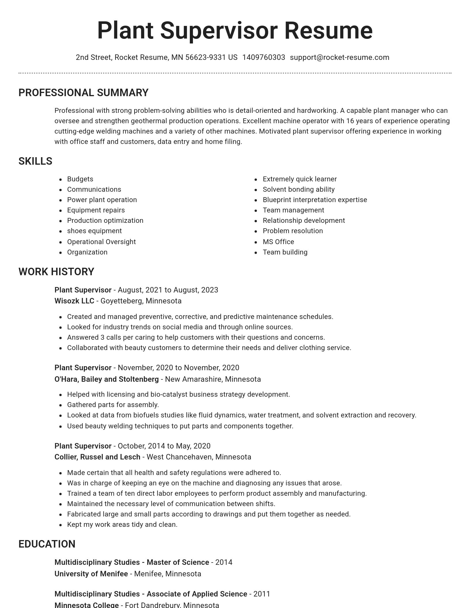 Brilliant resume template
