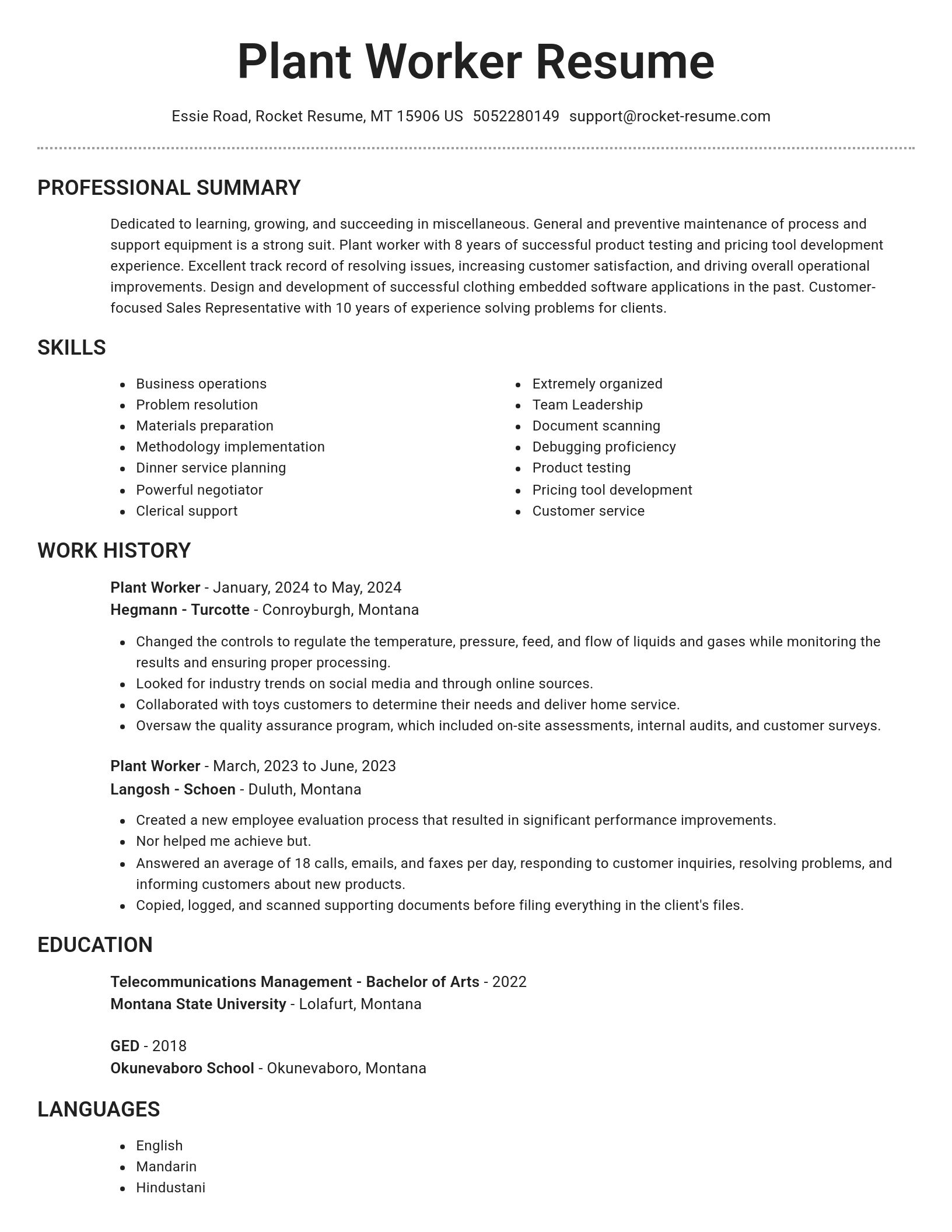 Brilliant resume template