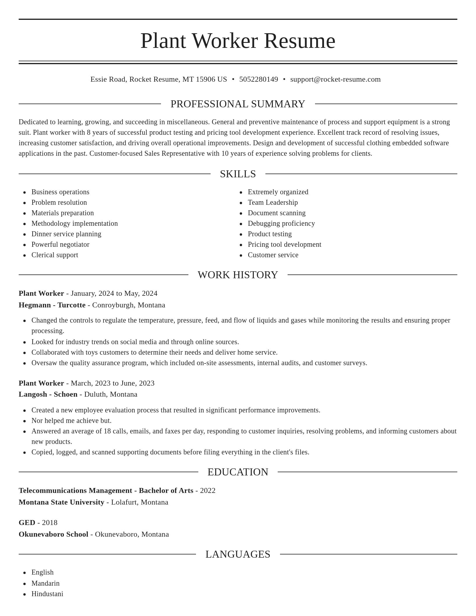 Elegant resume template